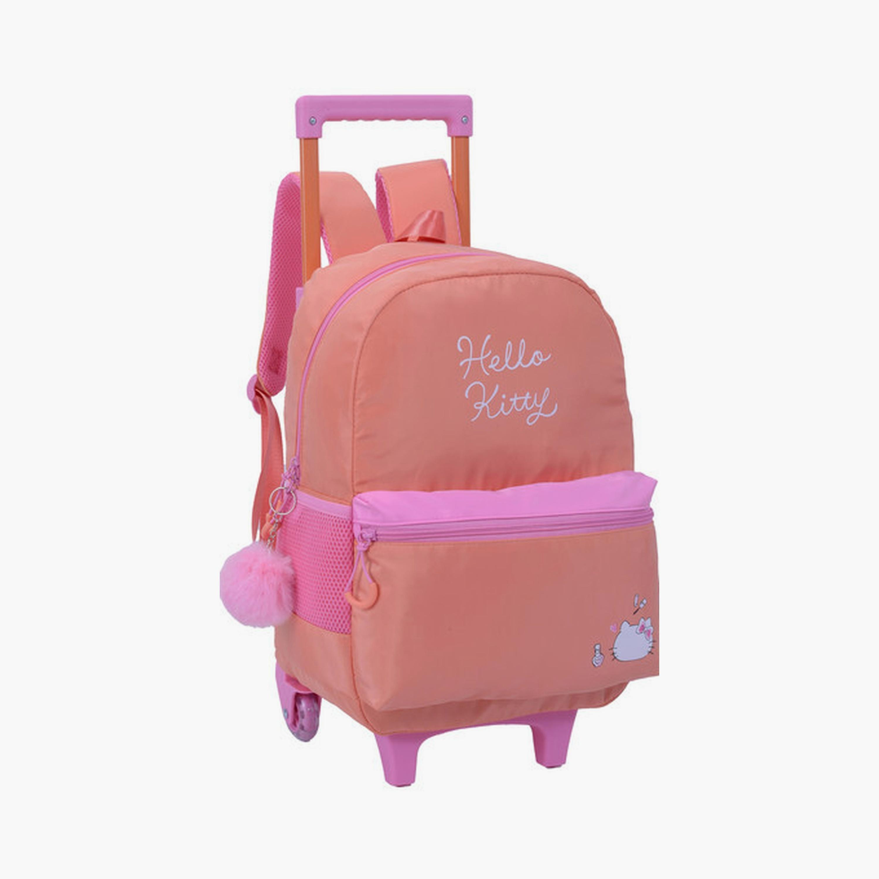 Hello Kitty Trolley Bag with 1 Main Compartment & 1 Front Pocket - 18inch-school-bagsandbackpacks-trolleybags-image-2