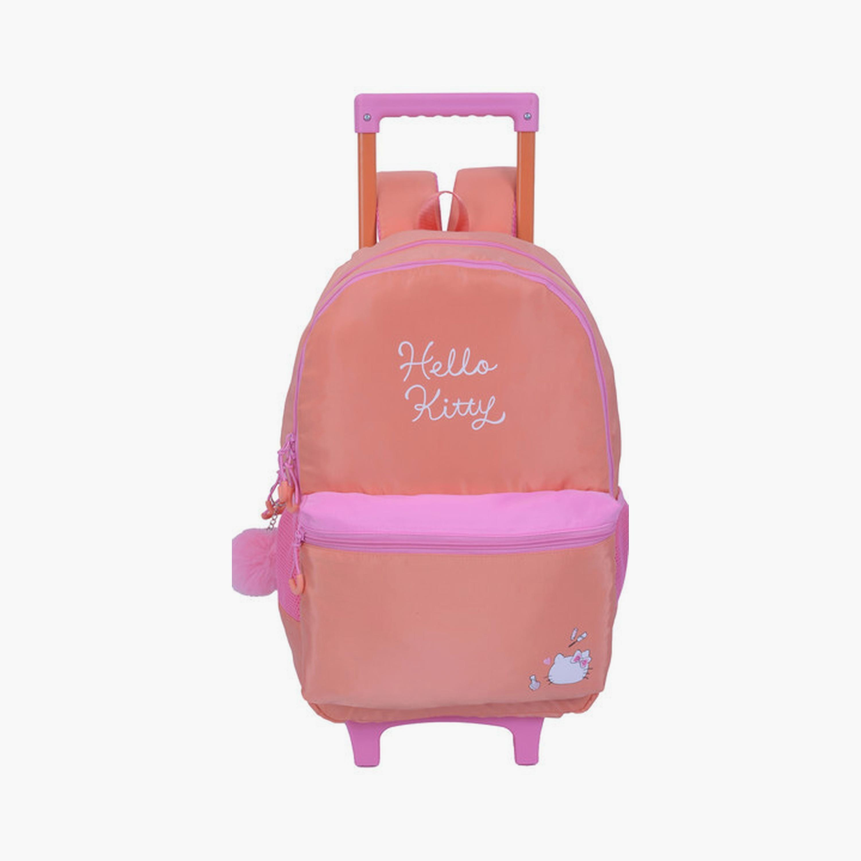 Hello Kitty Trolley Bag with 1 Main Compartment & 1 Front Pocket - 16inch-school-bagsandbackpacks-trolleybags-image-1