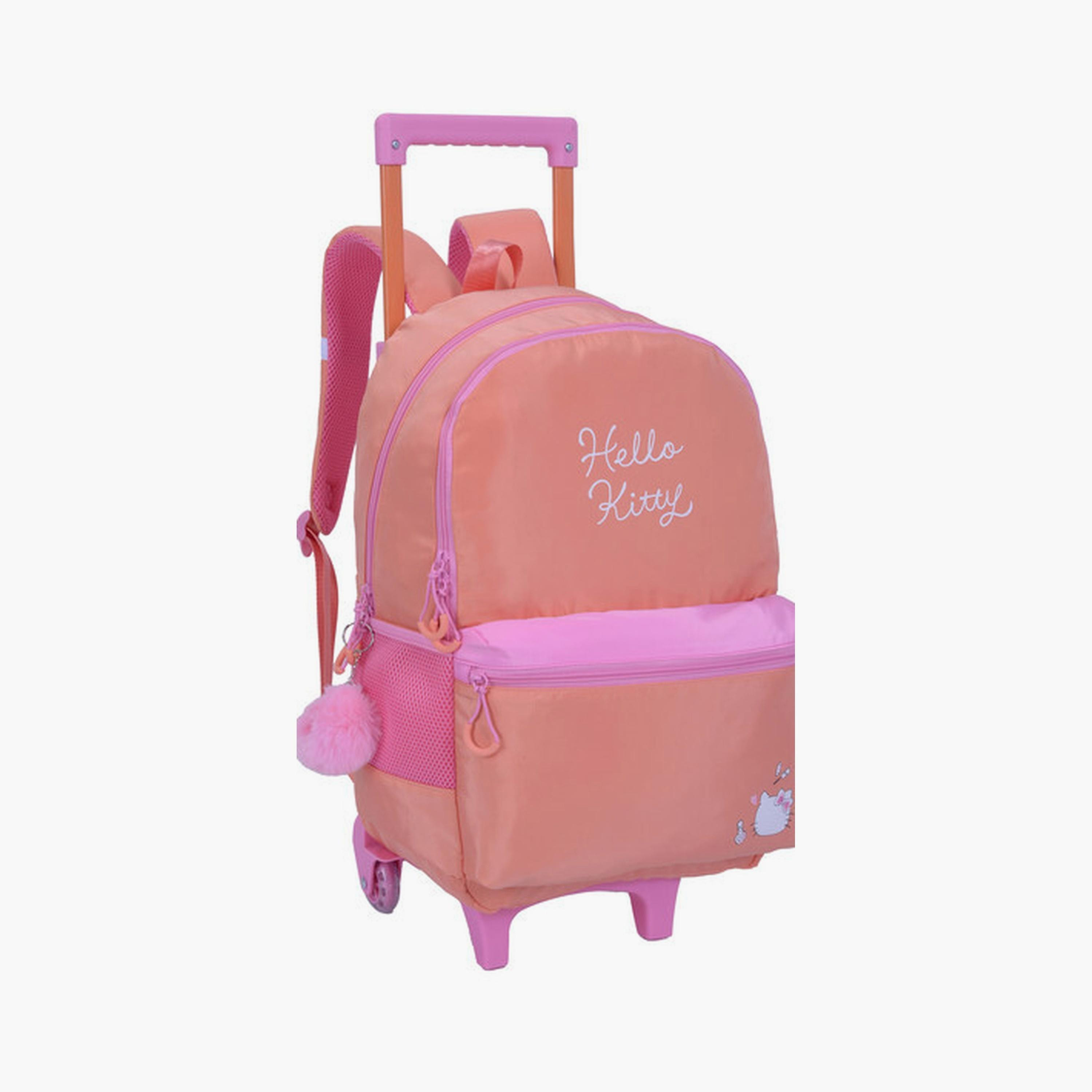 Hello Kitty Trolley Bag with 1 Main Compartment & 1 Front Pocket - 16inch-school-bagsandbackpacks-trolleybags-image-2