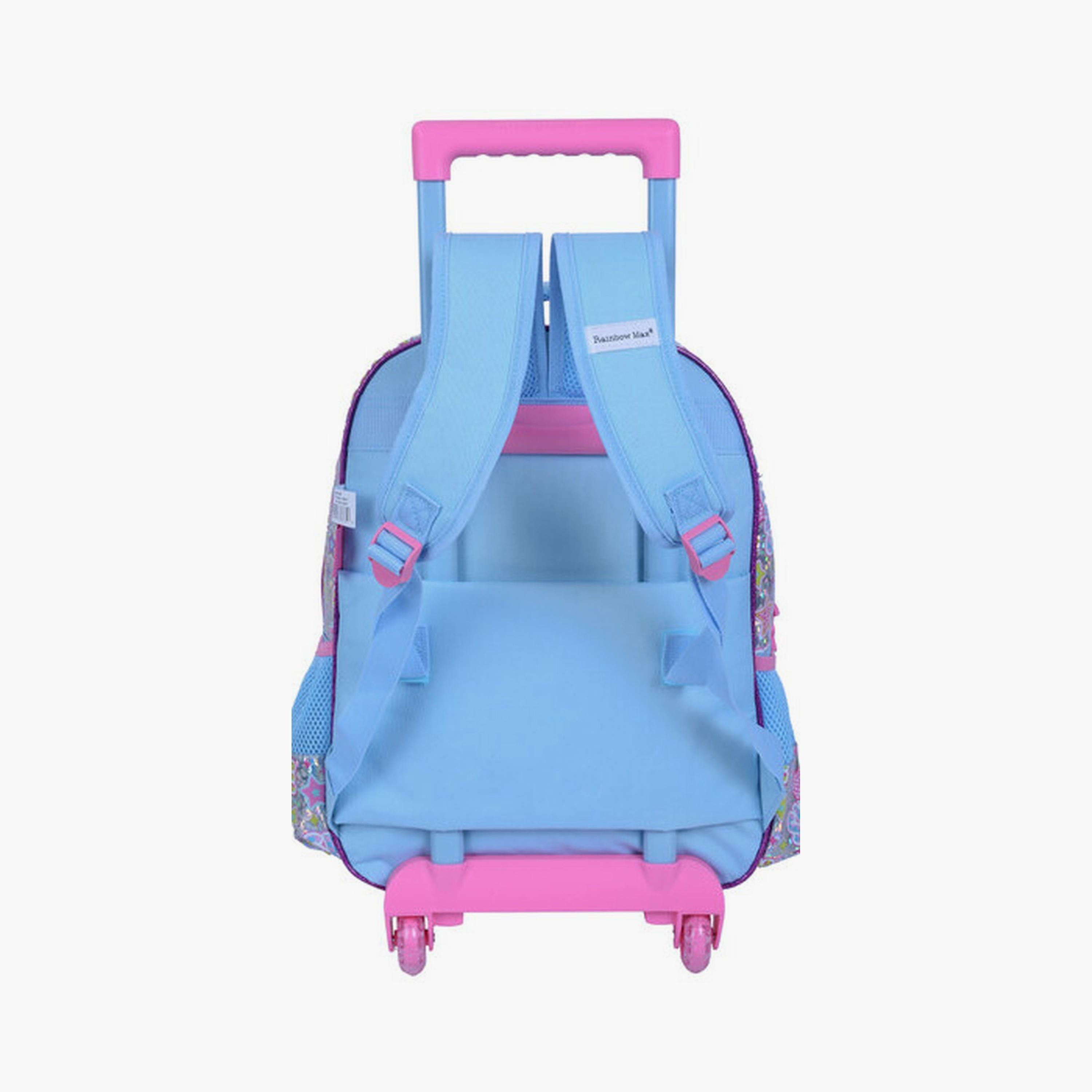 Lulu Caty Trolley Bag with 2 Main Compartments & 2 Side Pockets - 16inch-school-bagsandbackpacks-trolleybags-image-2