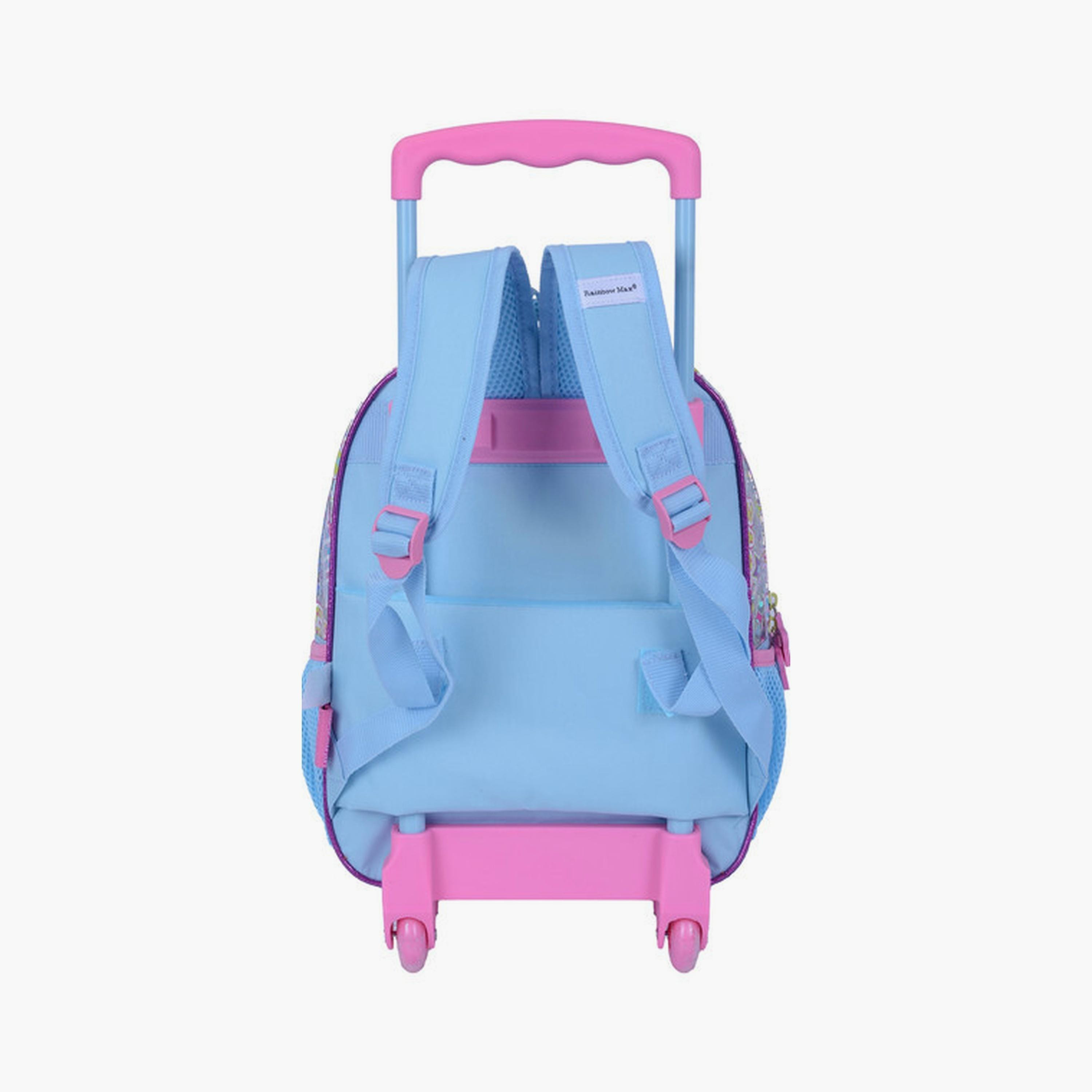 Lulu Caty Trolley Bag with 2 Main Compartments & 2 Side Pockets - 13.5inch-school-bagsandbackpacks-trolleybags-image-2