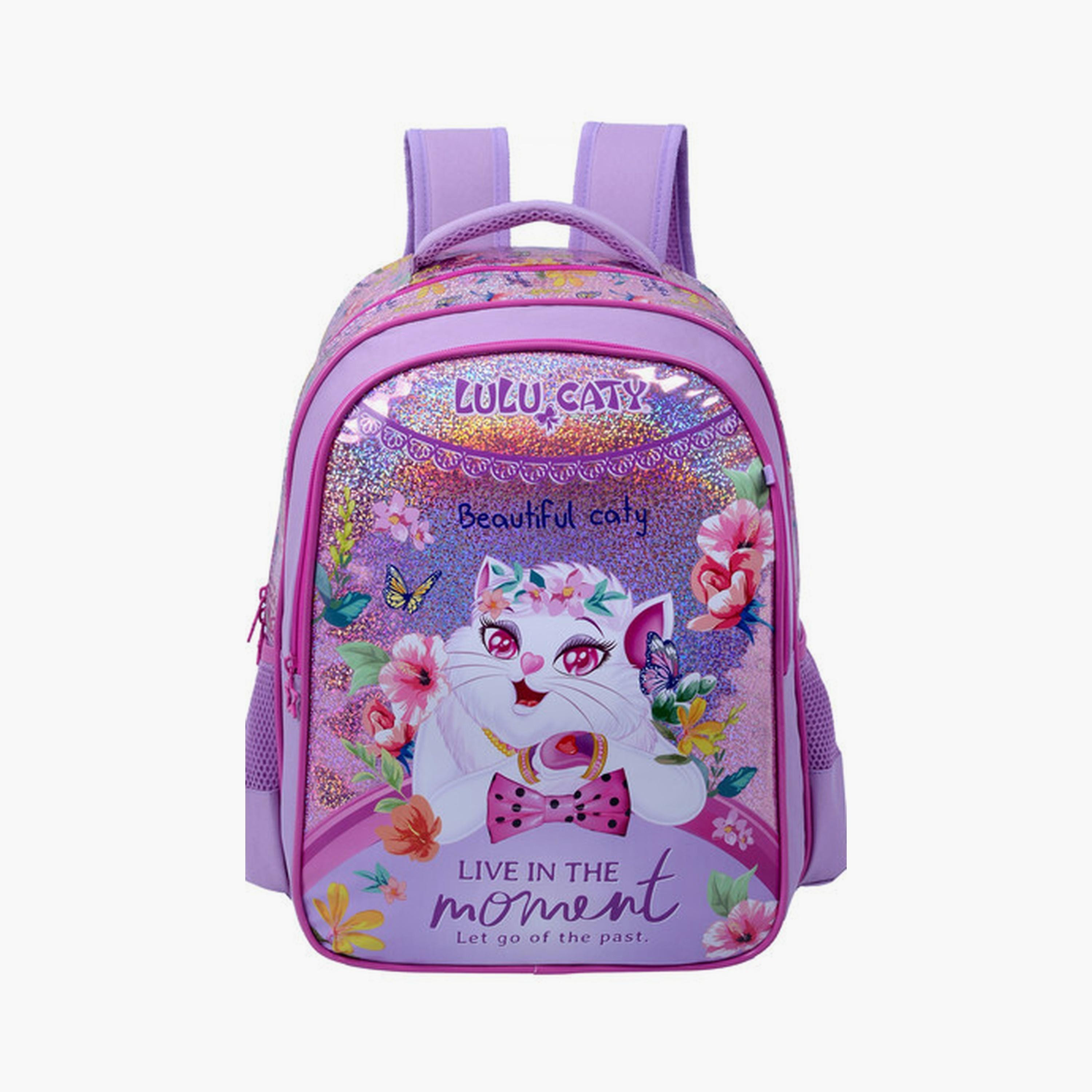 حقيبة ظهر لولو كاتي بقسمين رئيسيين وجيبين جانبيين - 16 بوصة-school-bagsandbackpacks-backpacks-image-1