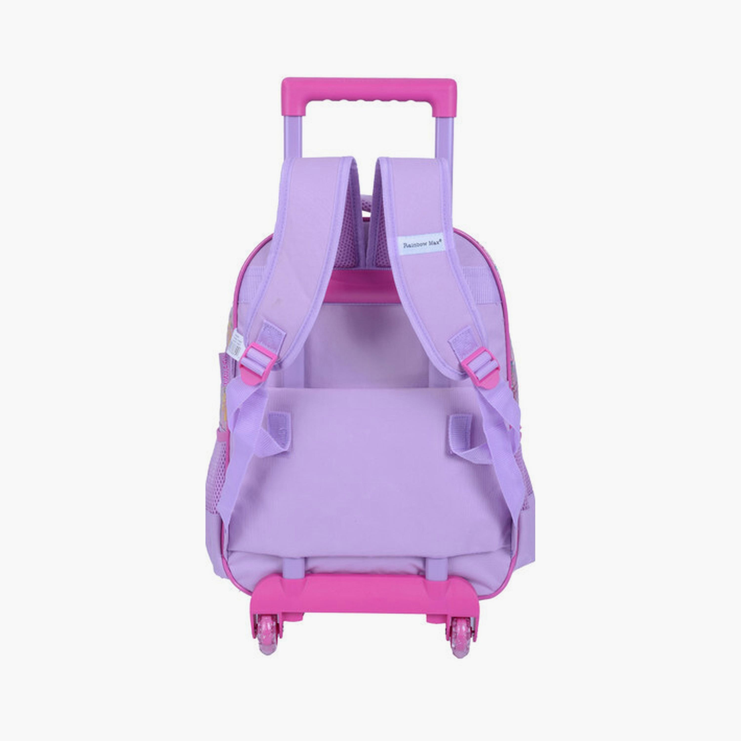 Lulu Caty Trolley Bag with 2 Main Compartments & 2 Side Pockets - 16inch-school-bagsandbackpacks-trolleybags-image-2