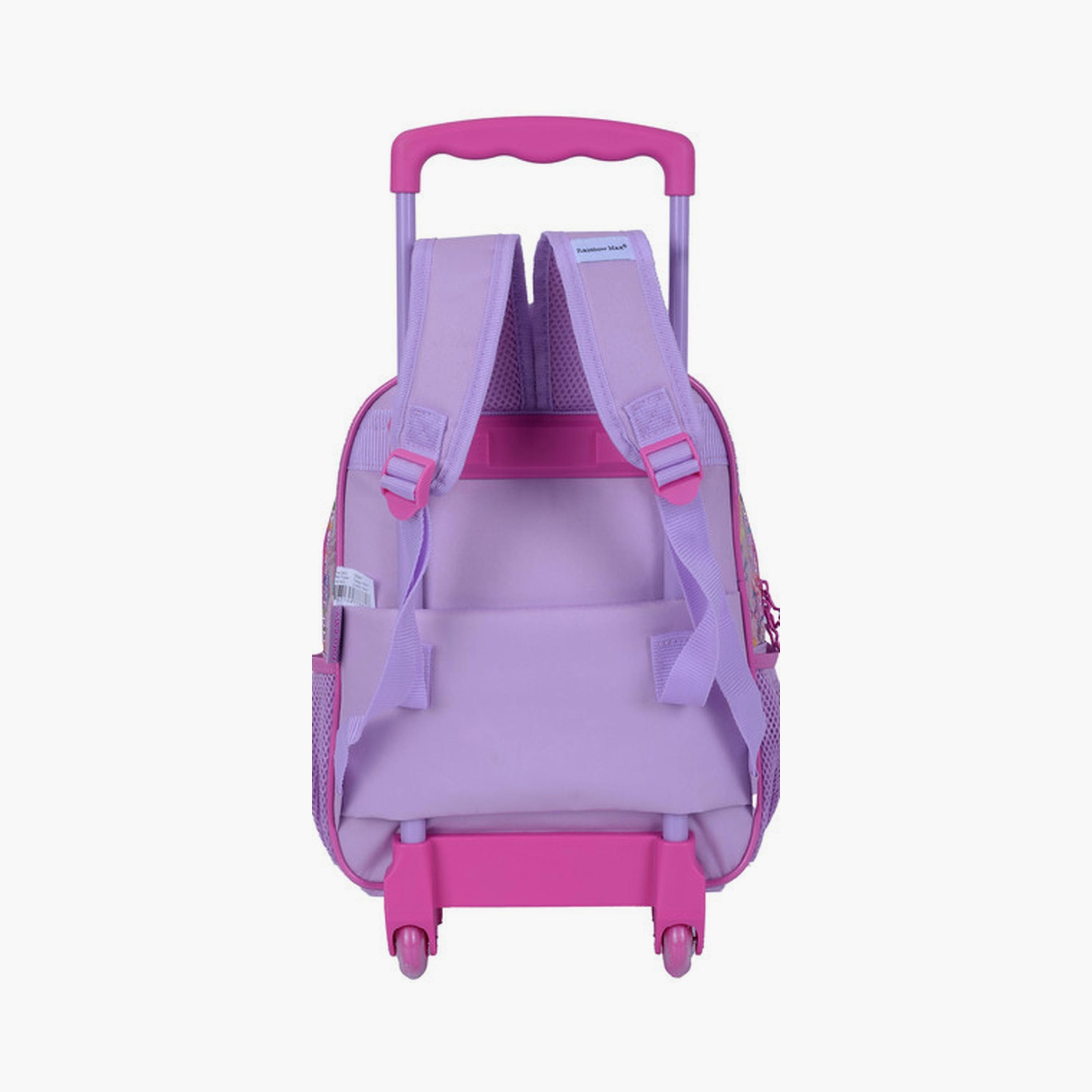 Lulu Caty Trolley Bag with 2 Main Compartments & 2 Side Pockets - 13.5inch-school-bagsandbackpacks-trolleybags-image-2
