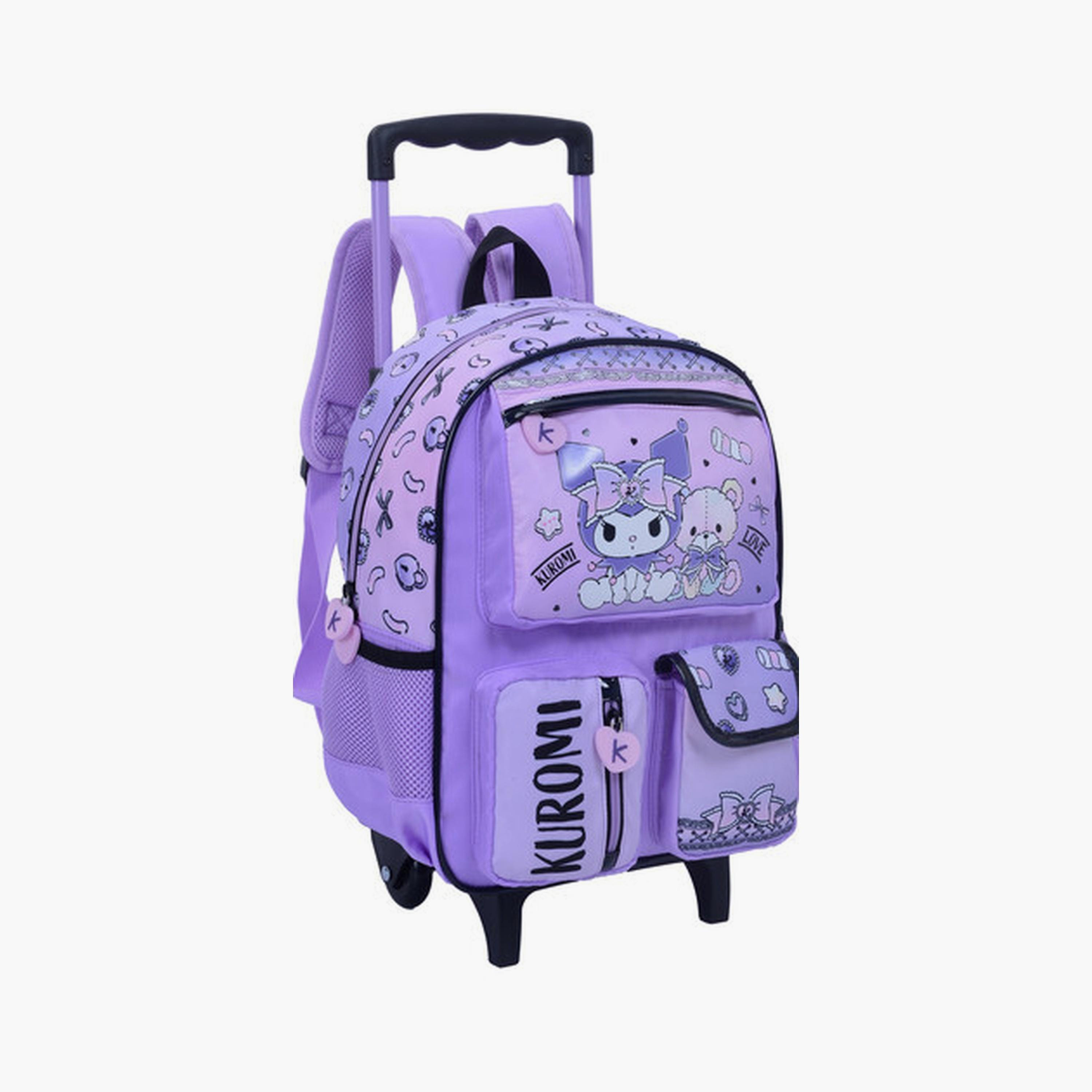 حقيبة بعجلات كورومي بقسمين رئيسيين و3 جيوب أمامية - 13.5 بوصة-school-bagsandbackpacks-trolleybags-image-2