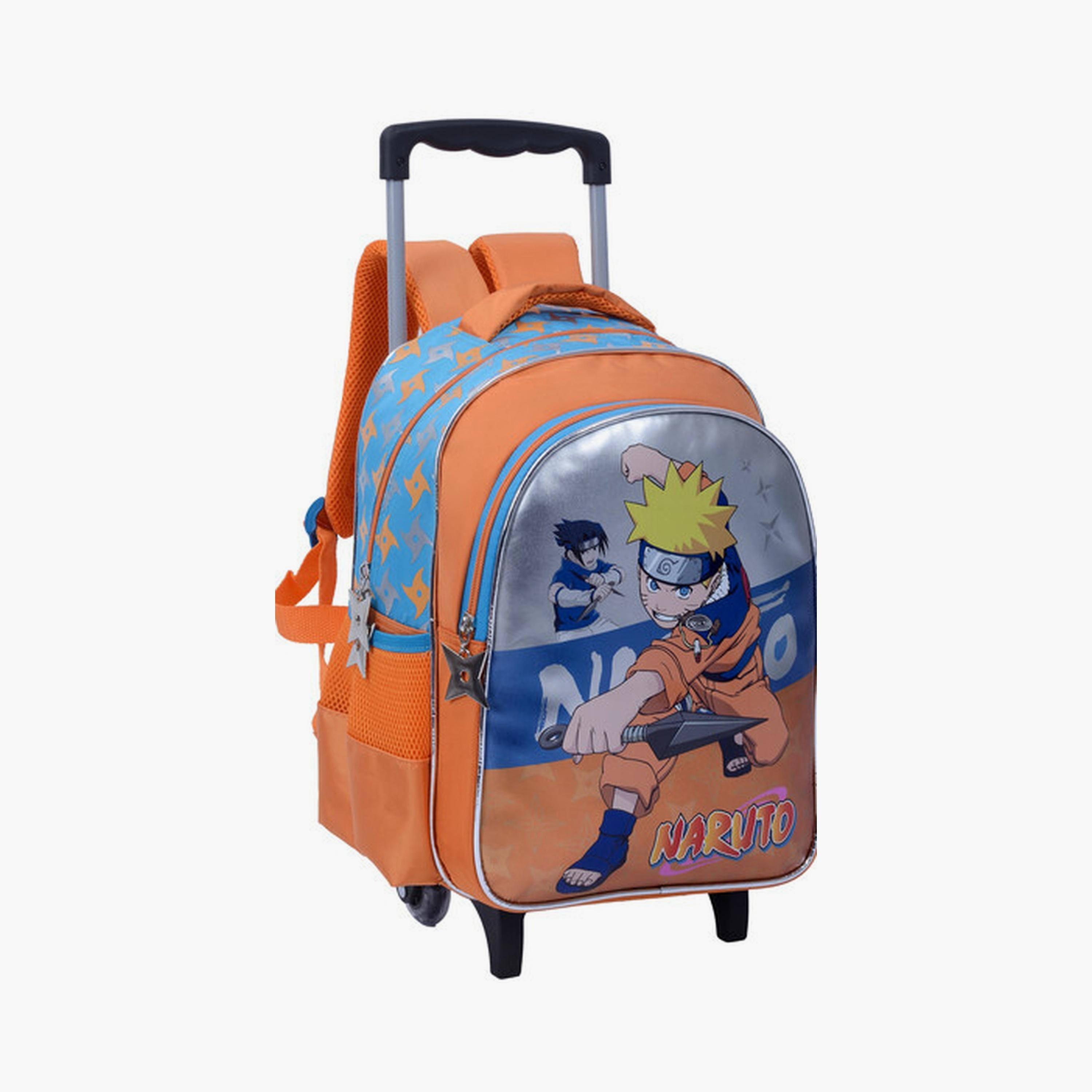 Naruto Trolley Bag with 2 Main Compartments & 2 Side Pockets - 13.5inch-school-bagsandbackpacks-trolleybags-image-2
