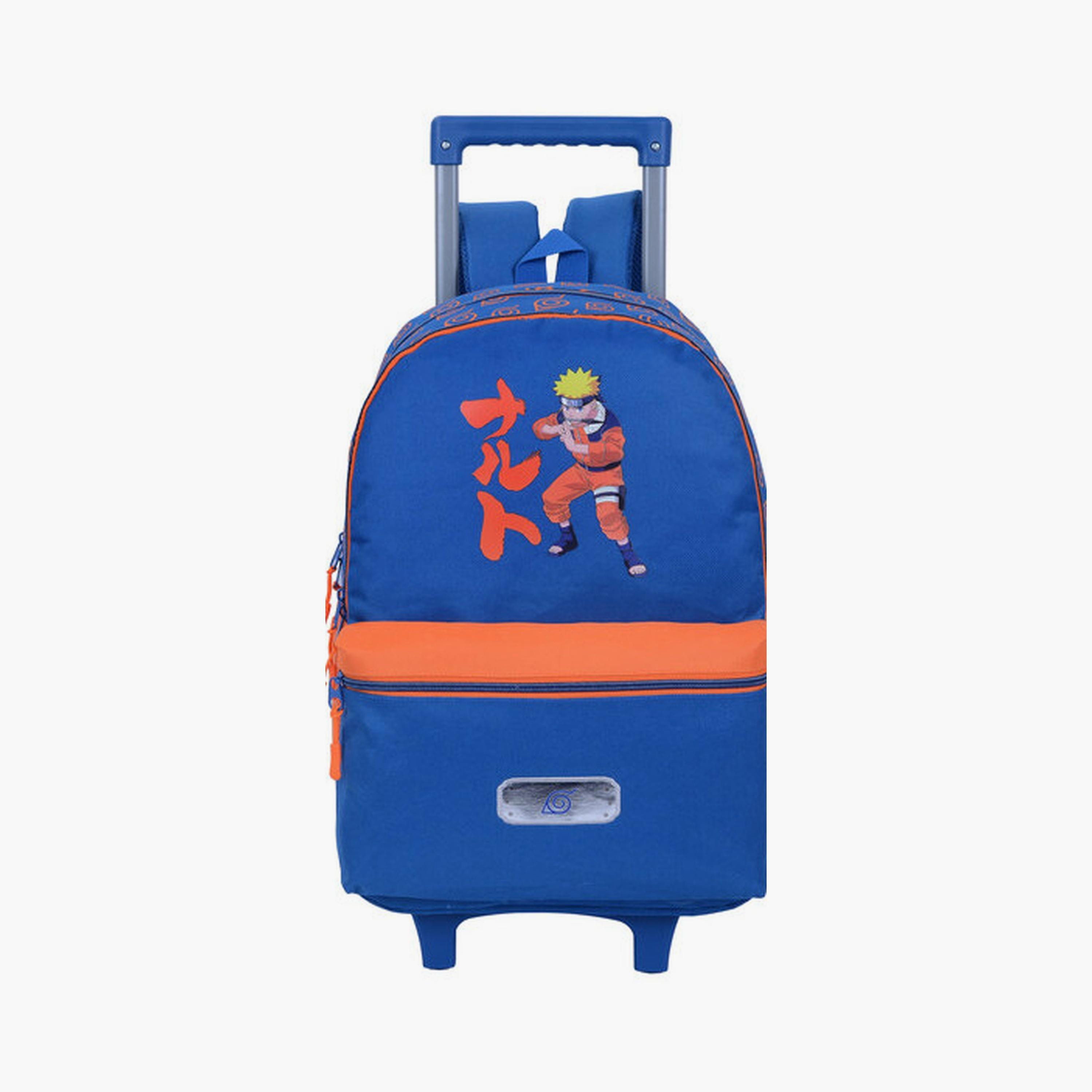 Naruto Trolley Bag with 1 Main Compartment & 1 Front Pocket - 18inch-school-bagsandbackpacks-trolleybags-image-1