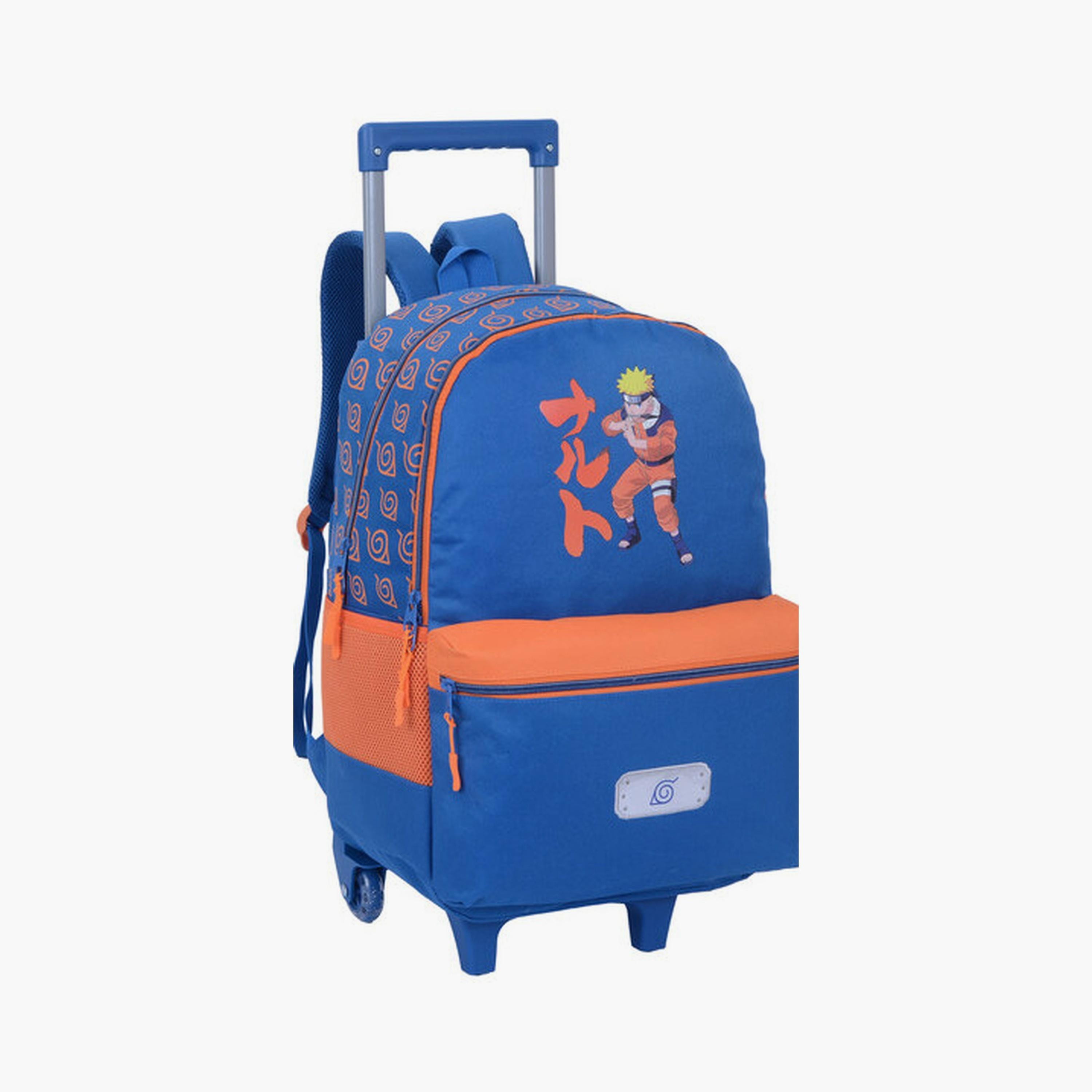 Naruto Trolley Bag with 1 Main Compartment & 1 Front Pocket - 18inch-school-bagsandbackpacks-trolleybags-image-2