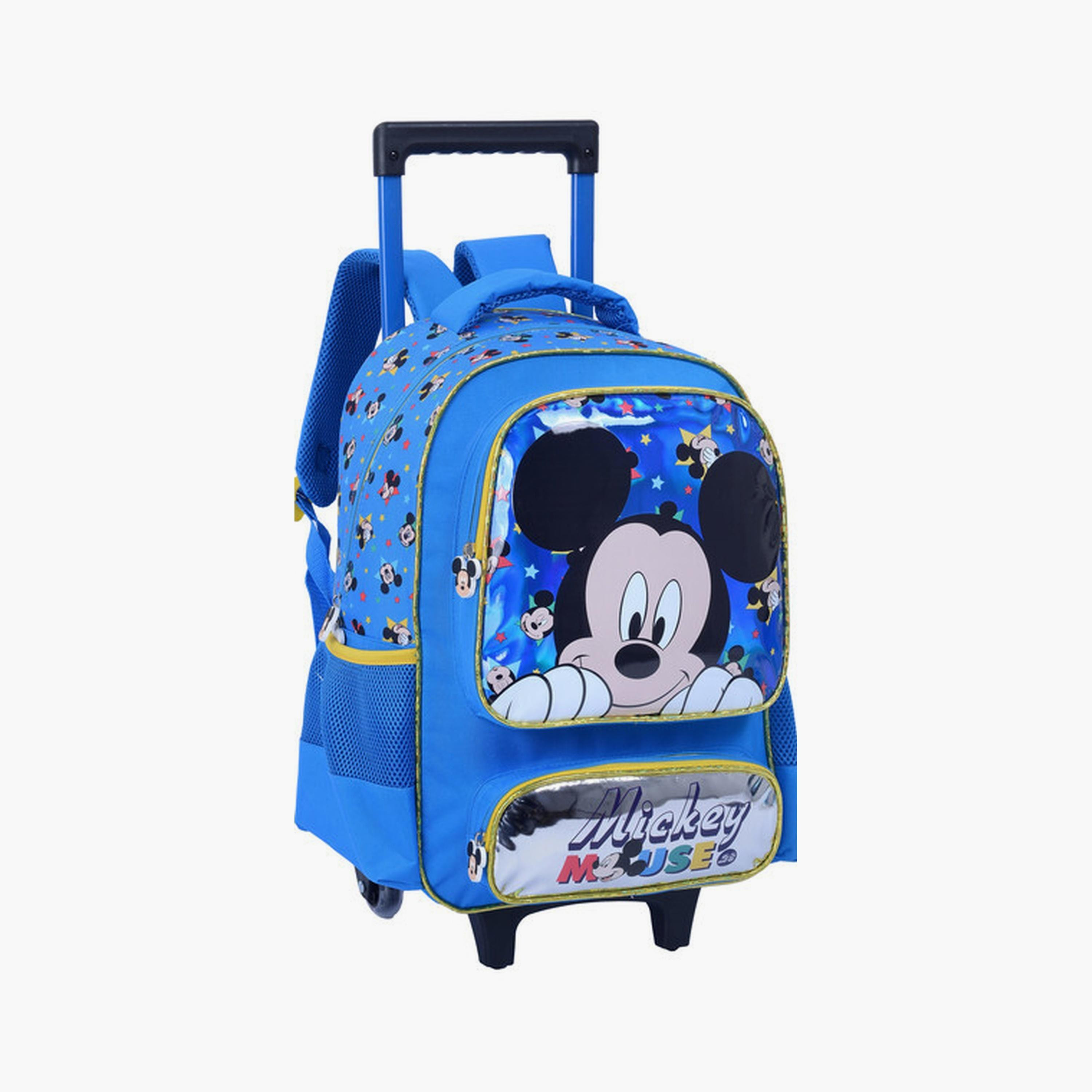 Mickey Mouse Trolley Bag with 1 Main Compartment & 2 Front Pockets - 16inch-school-bagsandbackpacks-trolleybags-image-1