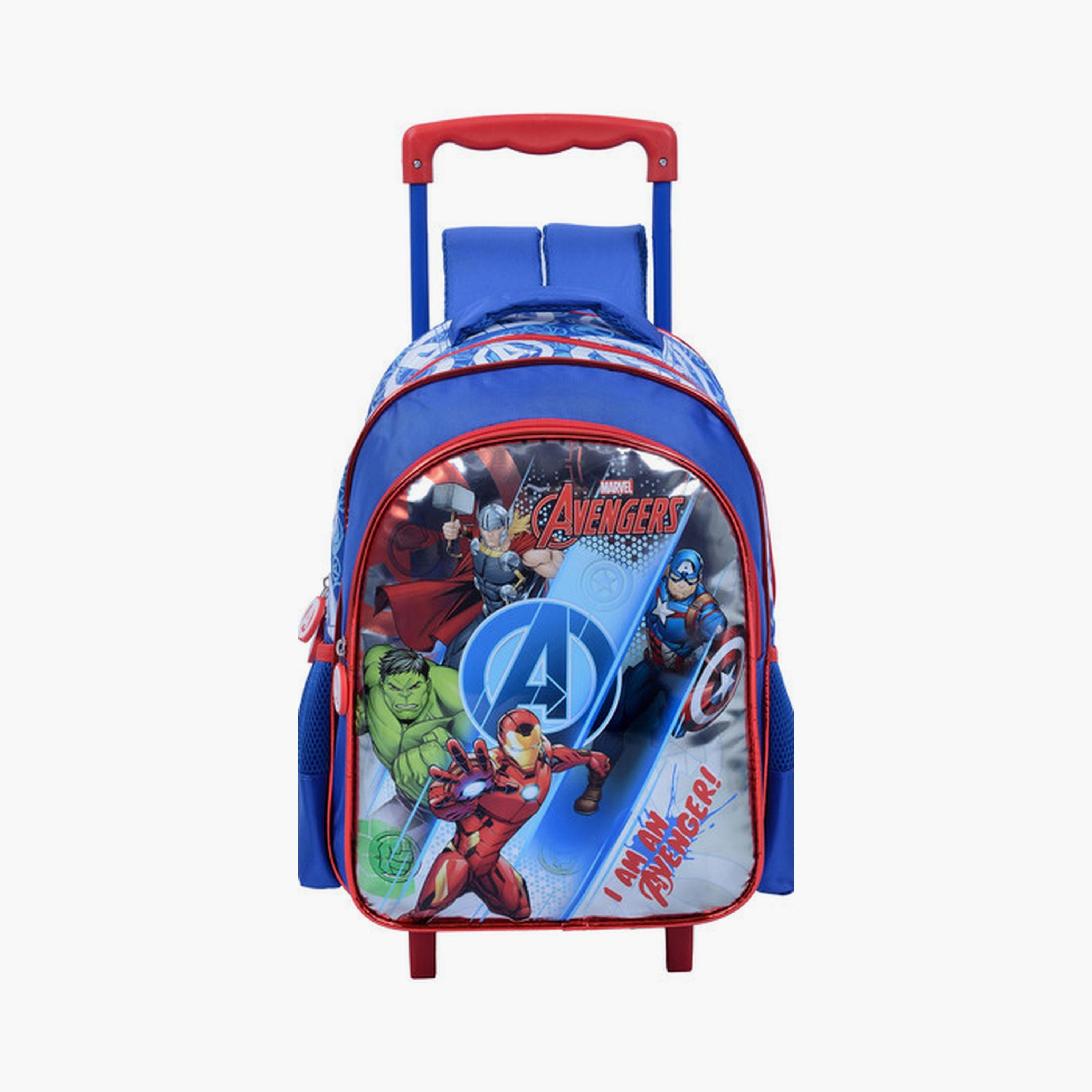 Avengers Trolley Bag with 2 Main Compartments & 2 Side Pockets - 13.5inch-school-bagsandbackpacks-trolleybags-image-1