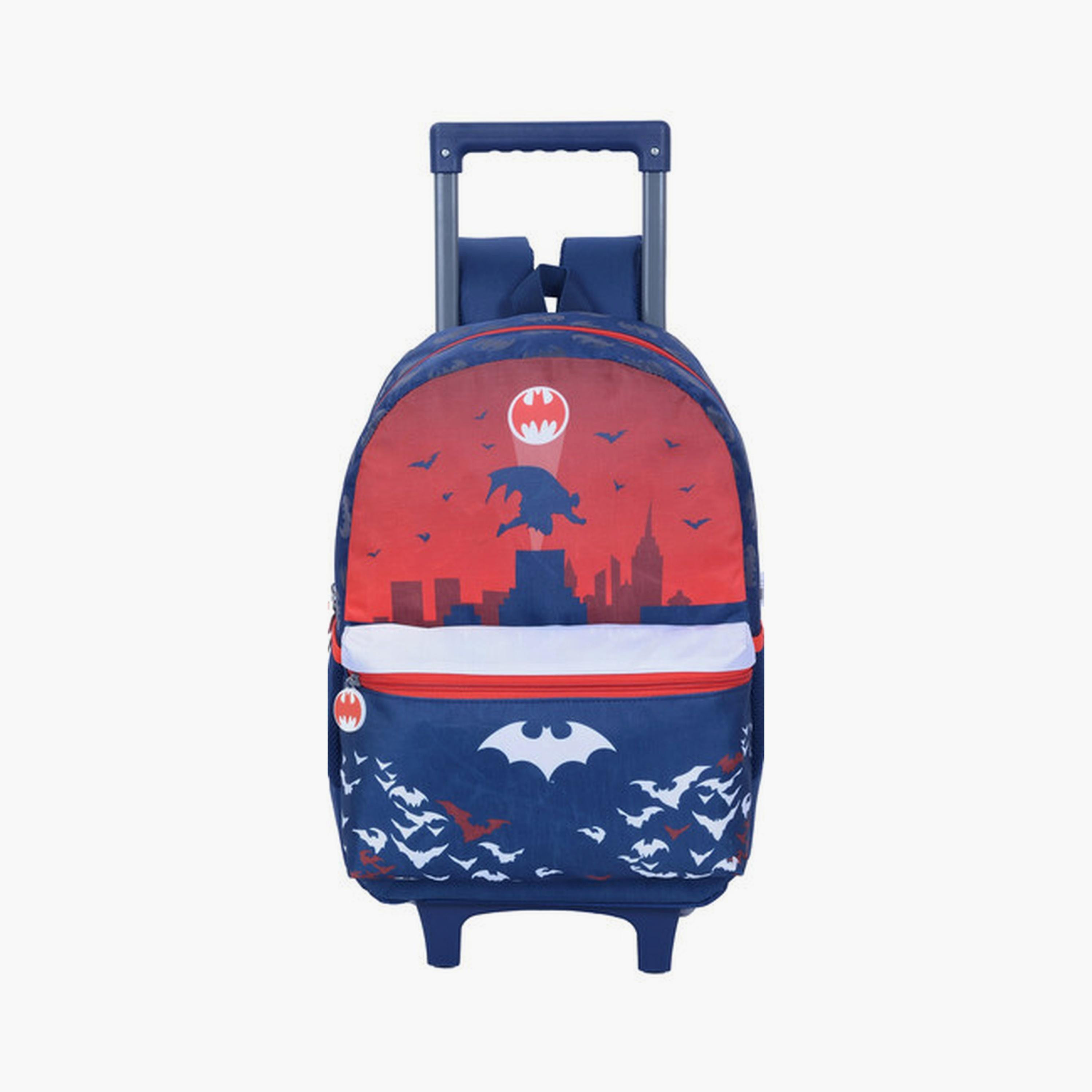 Batman Trolley Bag with 1 Main Compartment & 1 Front Pocket - 16inch-school-bagsandbackpacks-trolleybags-image-1
