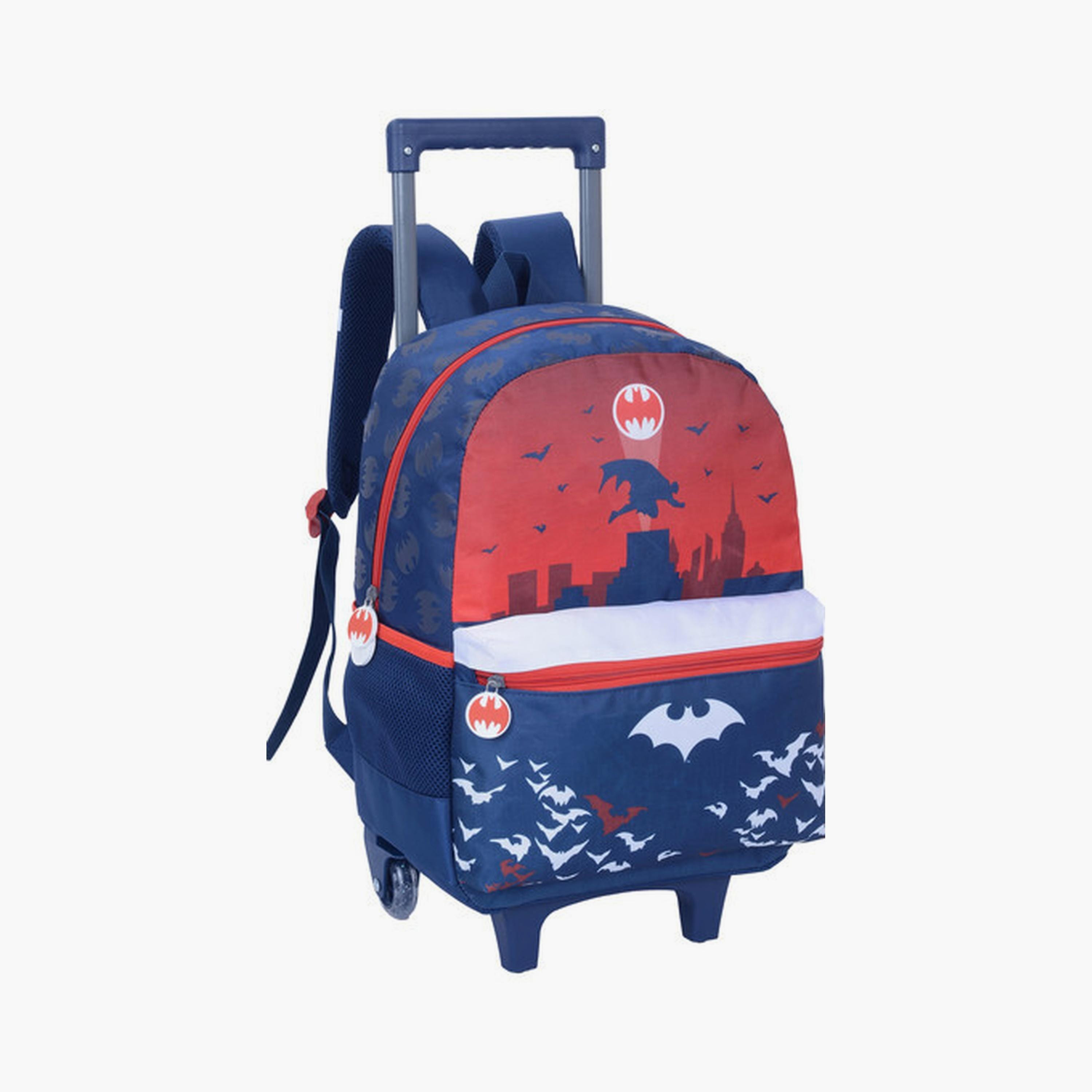 Batman Trolley Bag with 1 Main Compartment & 1 Front Pocket - 16inch-school-bagsandbackpacks-trolleybags-image-2