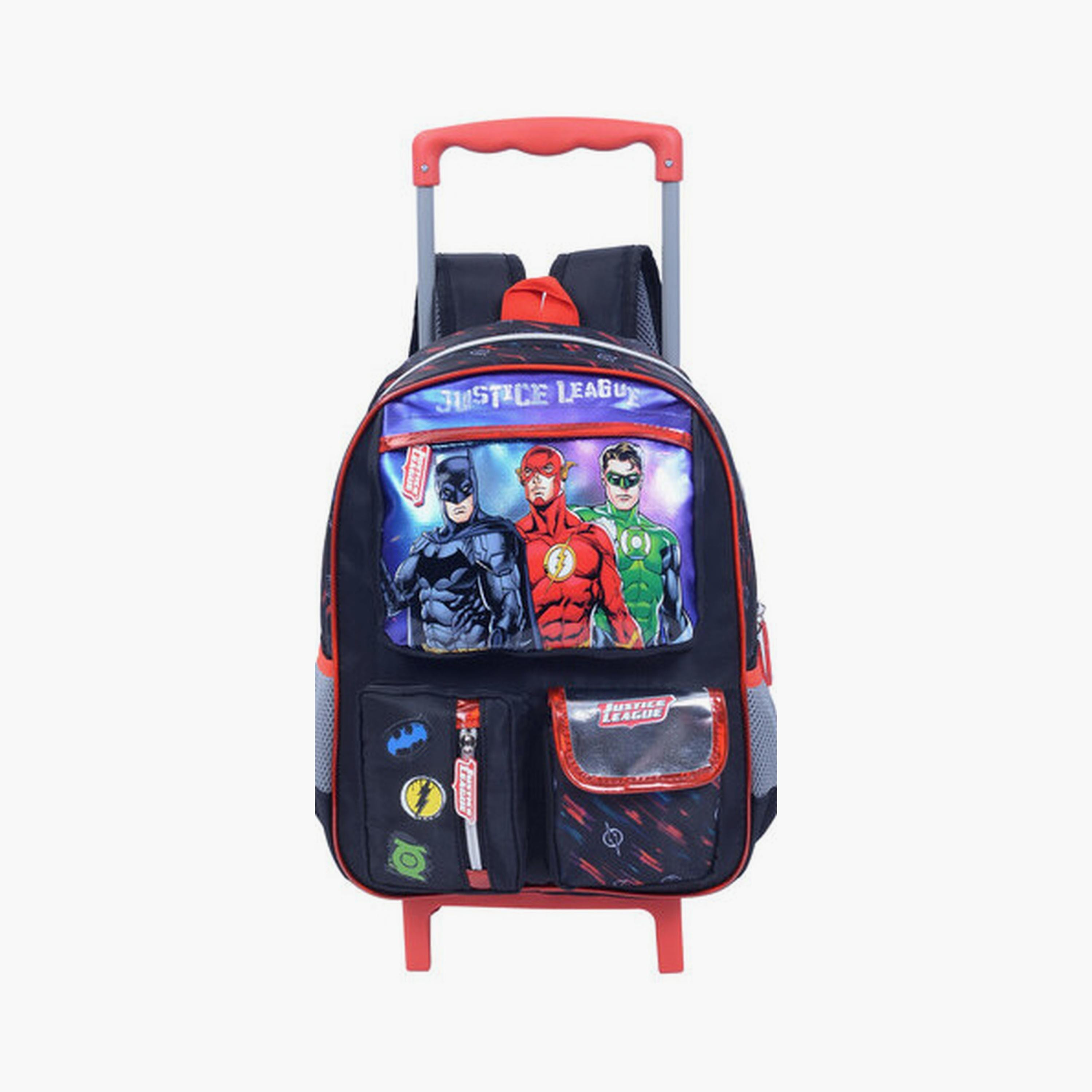 Justice League Trolley Bag with 2 Main Compartments & 3 Front Pockets - 13.5inch-school-bagsandbackpacks-trolleybags-image-1
