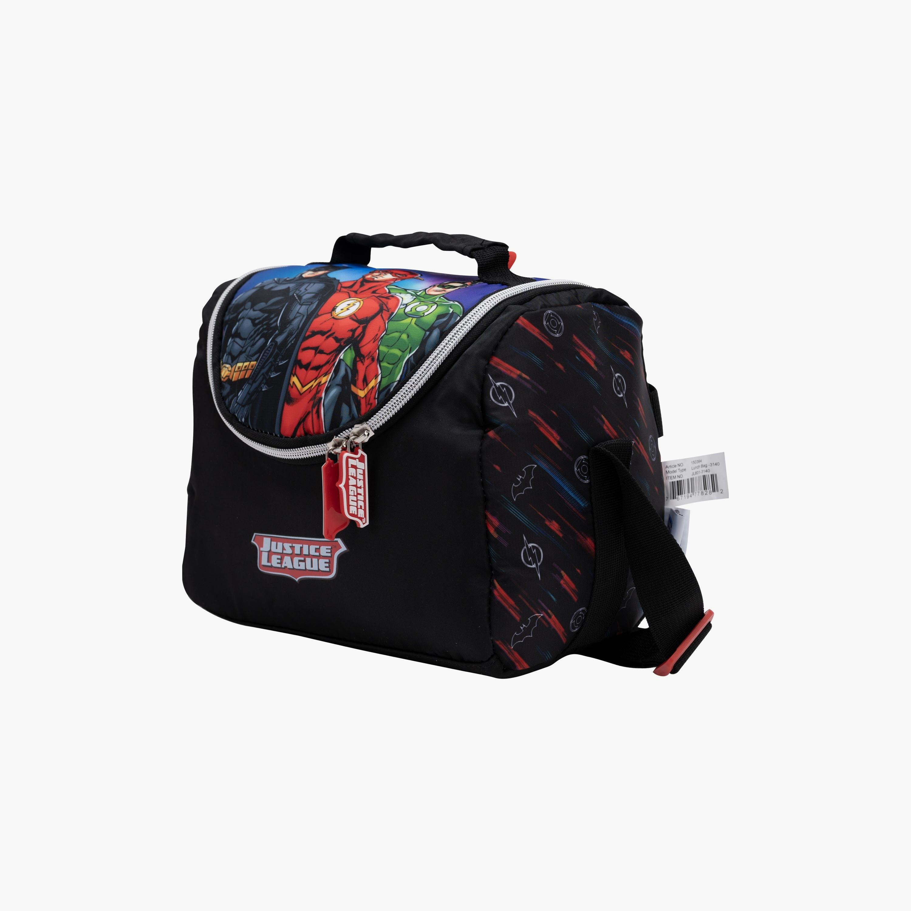 Justice League Insulated Lunch Bag with 1 Compartment & Adjustable Strap-school-lunchessentials-lunchbags-image-1