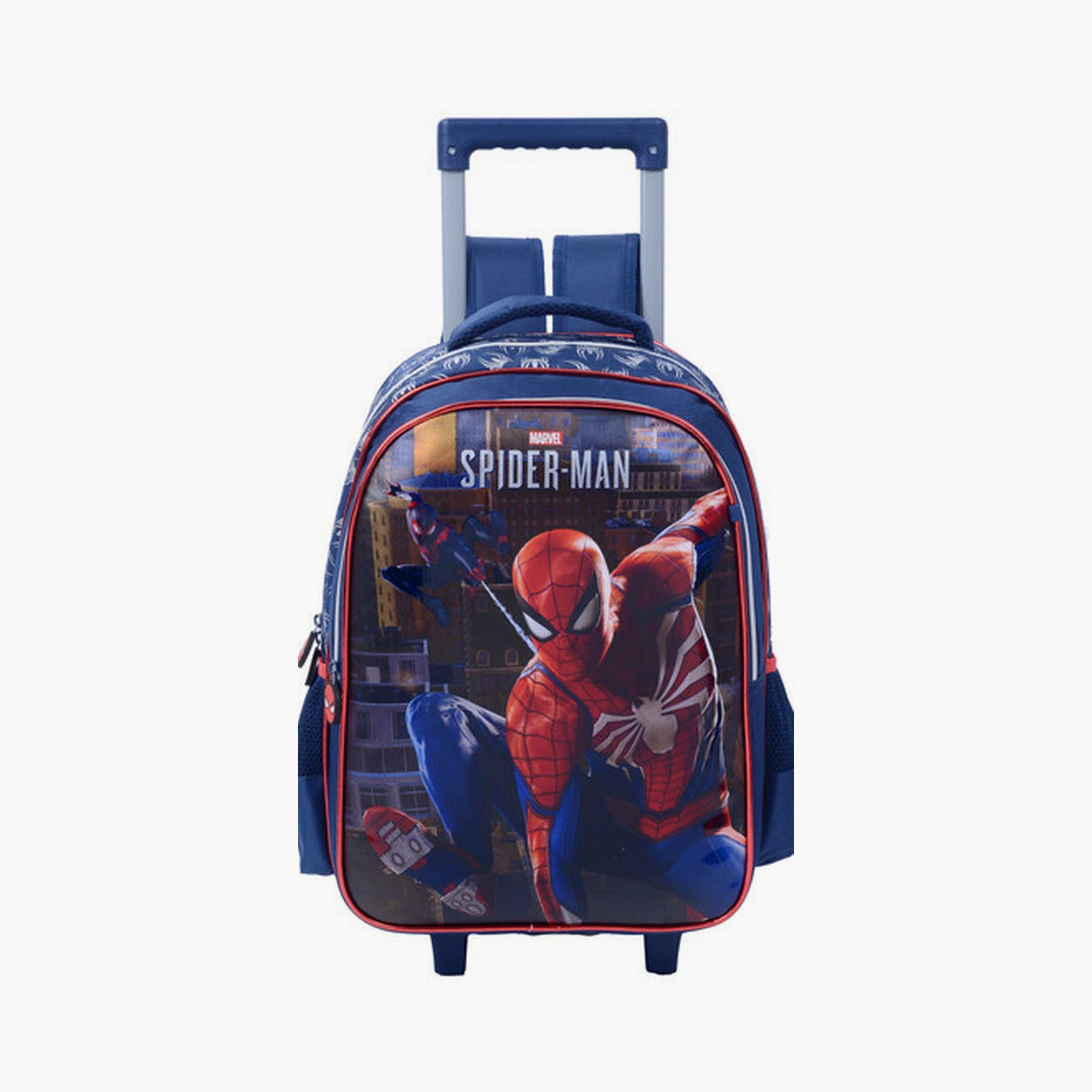 Spiderman Trolley Bag with 2 Main Compartments & 2 Side Pockets - 13.5inch-school-bagsandbackpacks-trolleybags-image-1