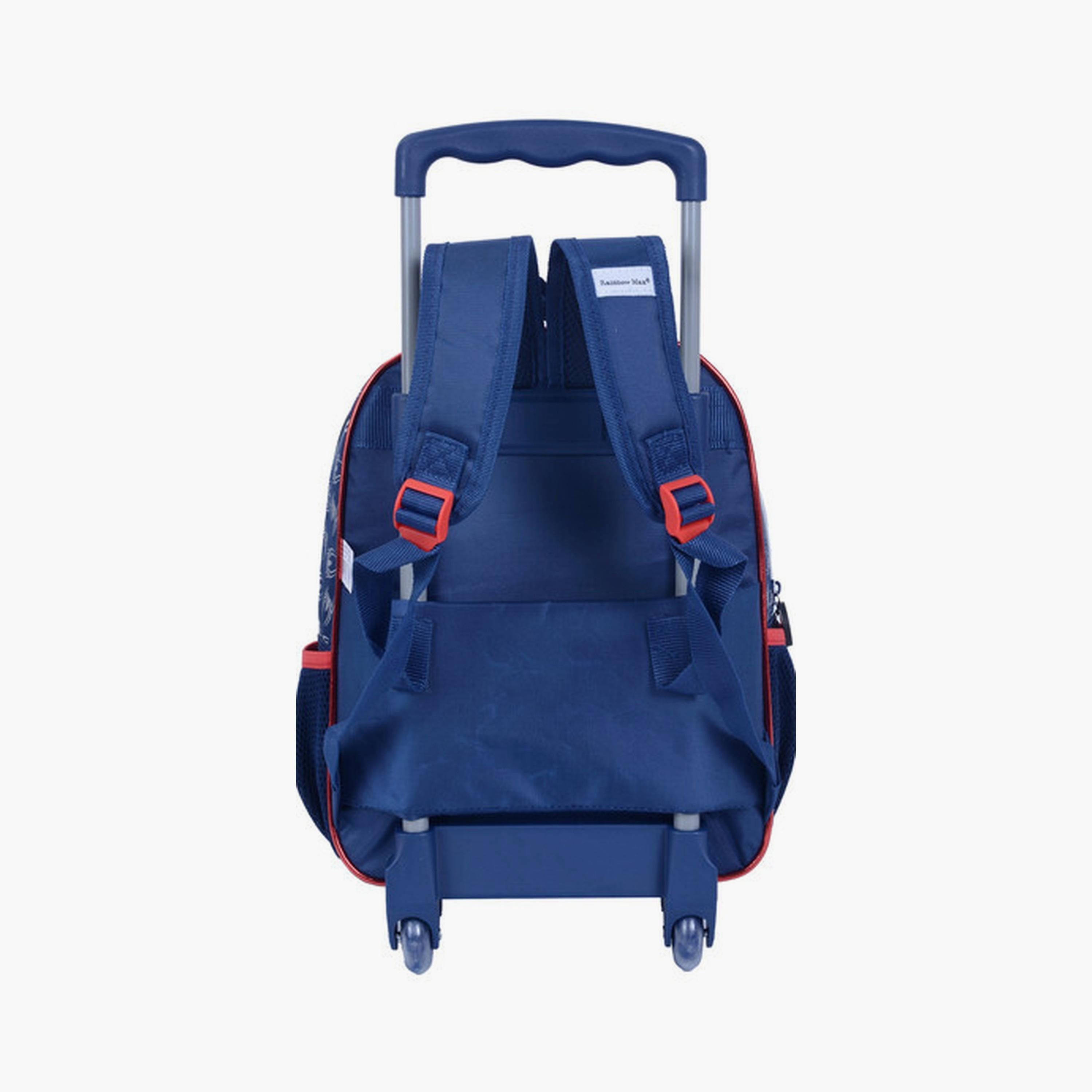 Spiderman Trolley Bag with 2 Main Compartments & 2 Side Pockets - 13.5inch-school-bagsandbackpacks-trolleybags-image-2