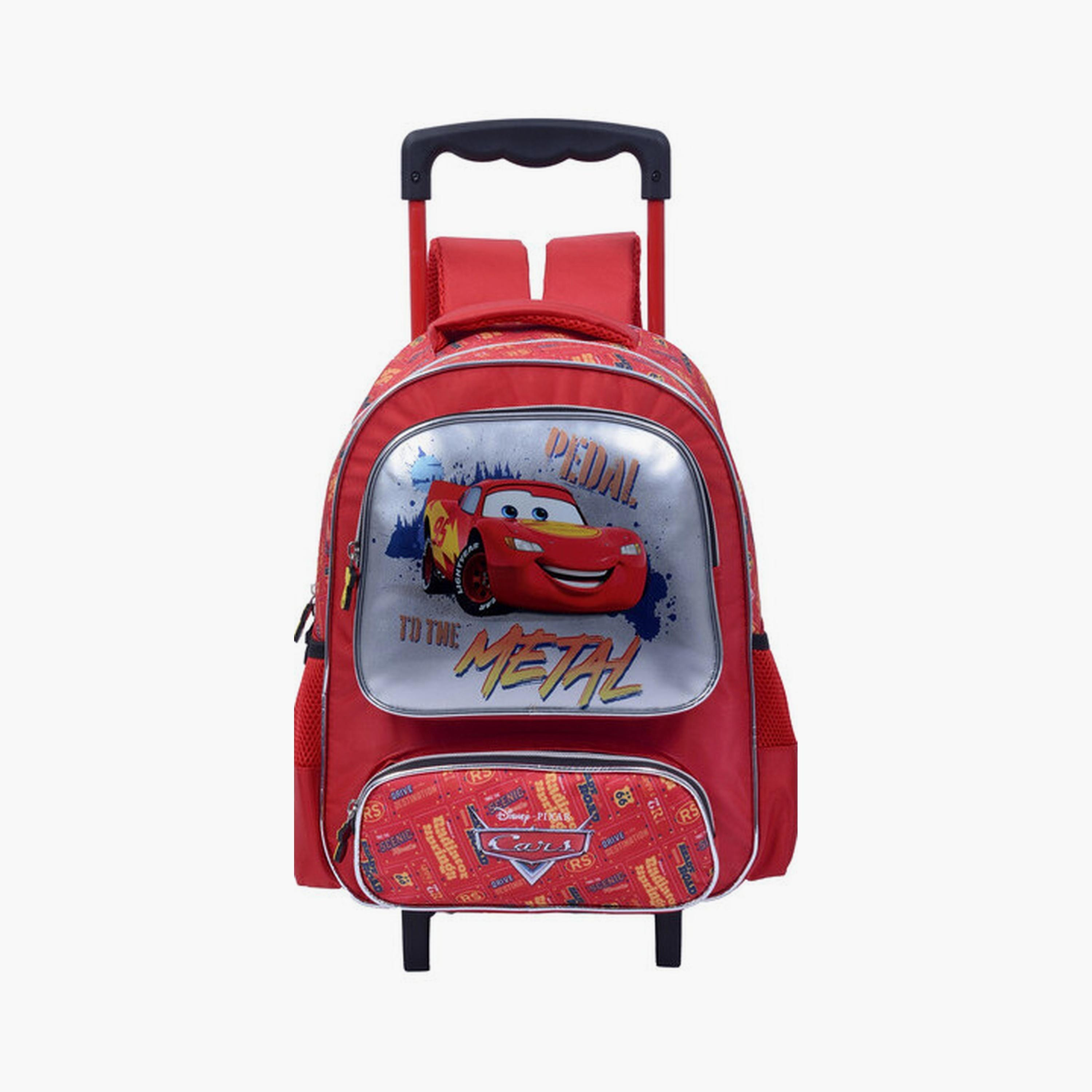 Cars Trolley Bag with 1 Main Compartment & 2 Front Pockets - 16inch-school-bagsandbackpacks-trolleybags-image-1