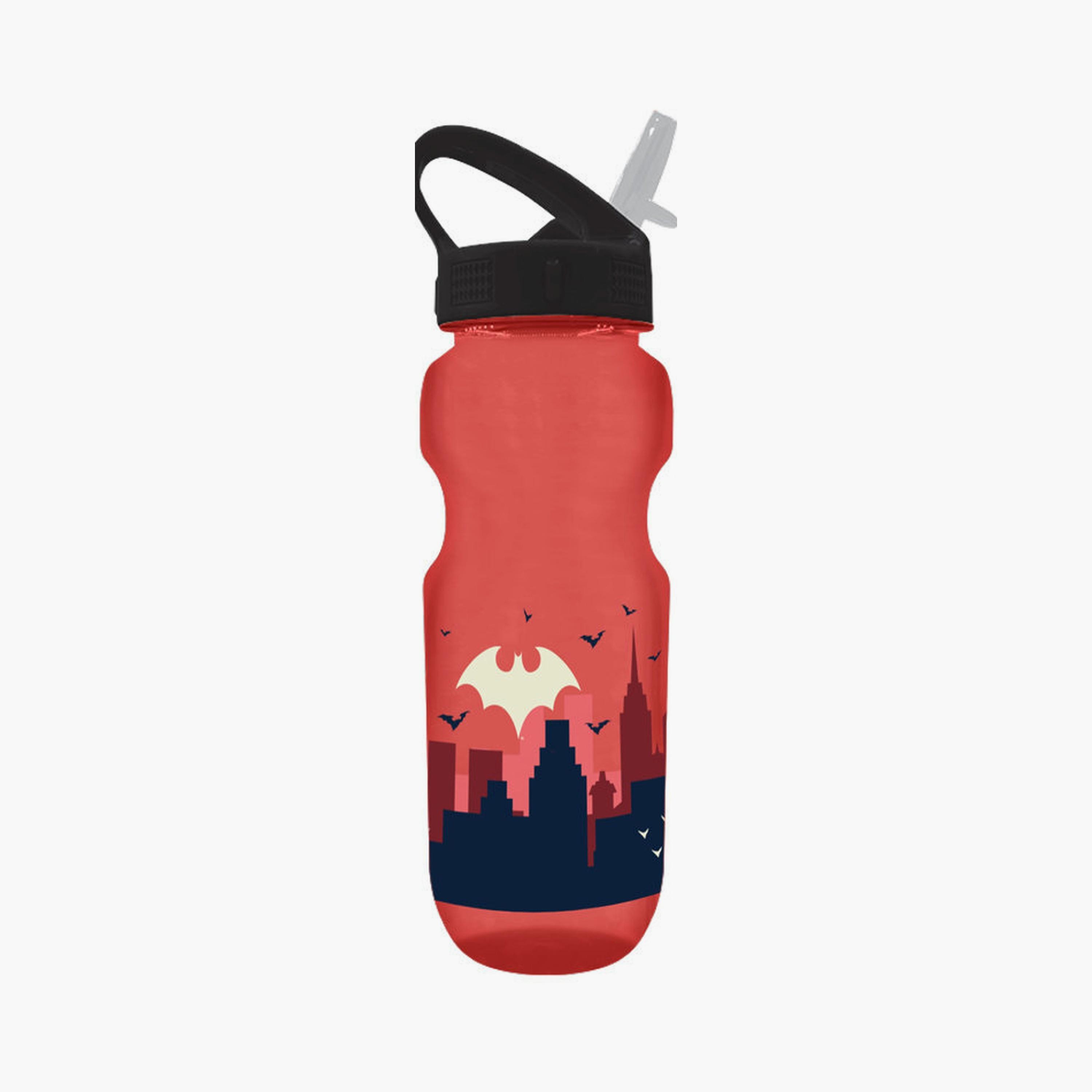Batman Printed School Water Bottle - Red-school-waterbottles-image-1