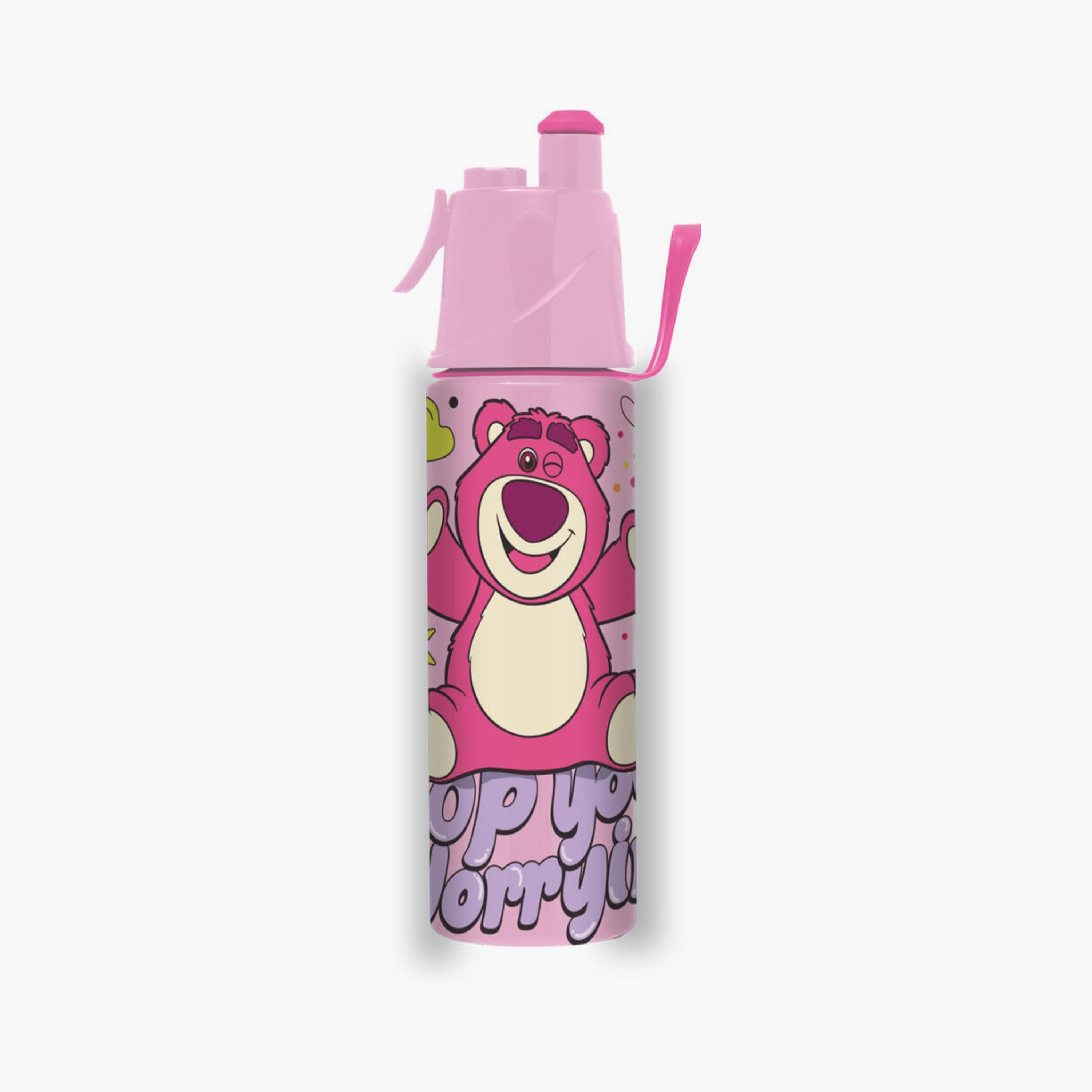 Lotso Printed School Water Bottle - 550ml - Pink-school-waterbottles-image-1