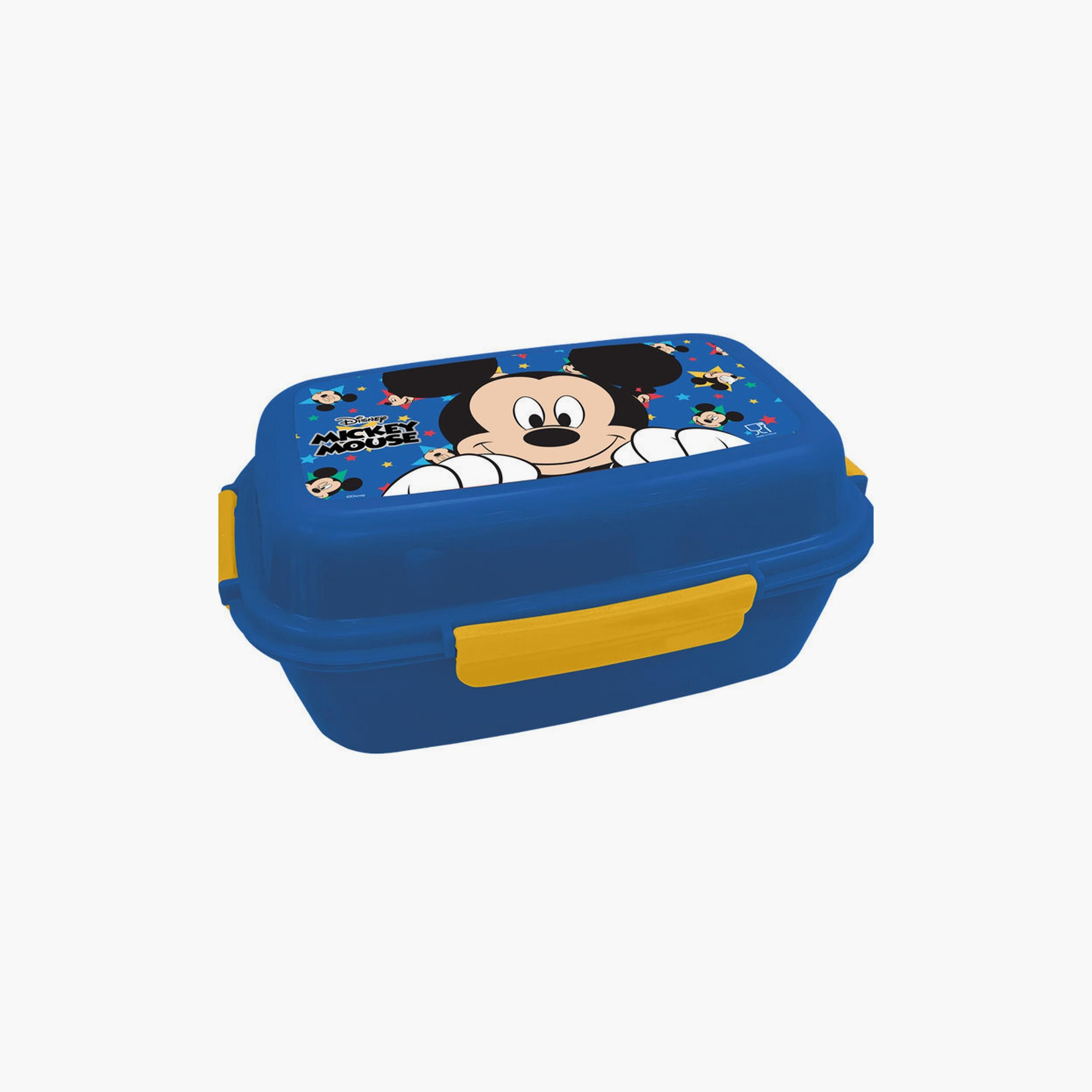 Disney Printed Lunch Box with 4 Trays - Mickey - Blue-school-lunchessentials-lunchboxes-image-1