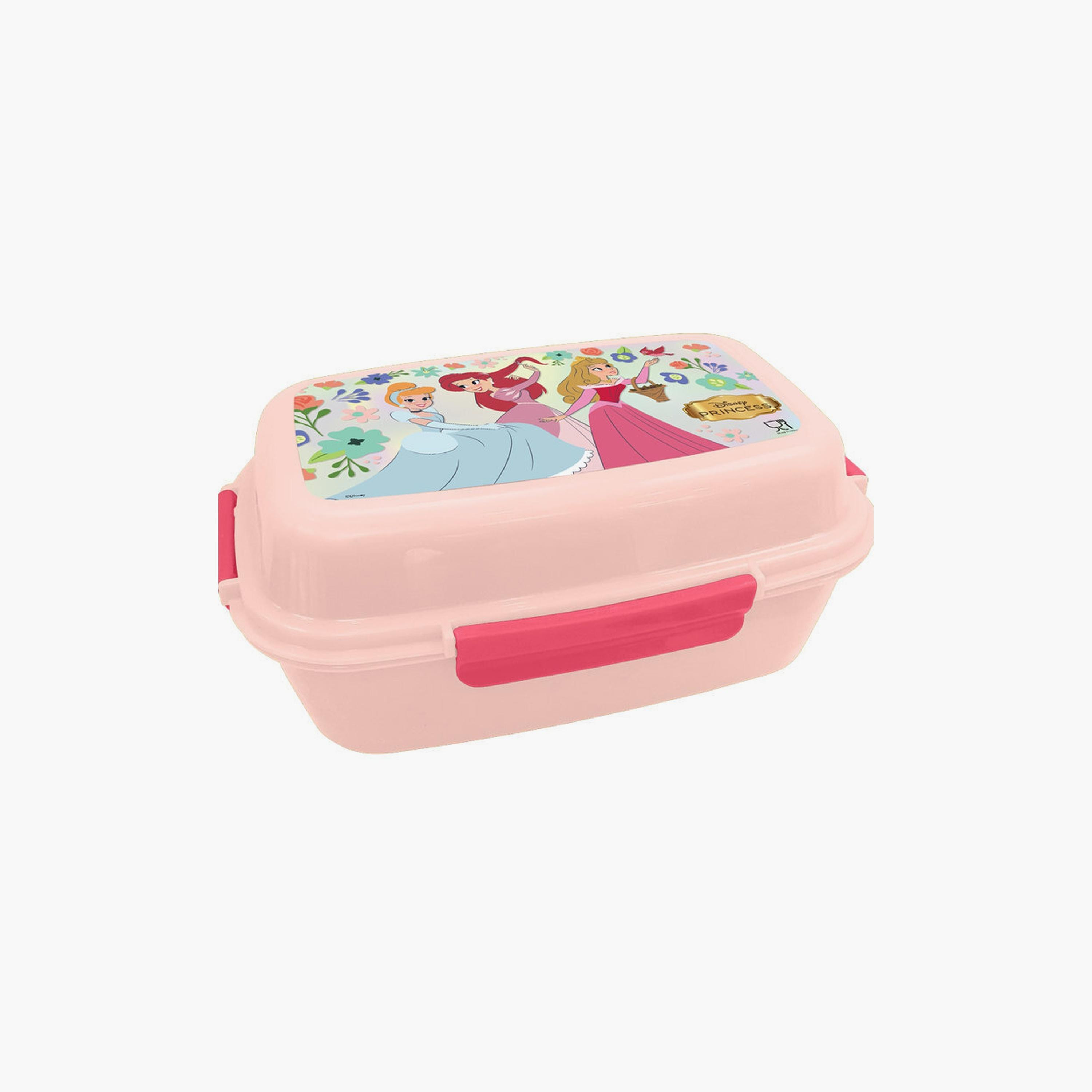 Disney Printed Lunch Box with 4 Trays - Princess - Beige-school-lunchessentials-lunchboxes-image-1