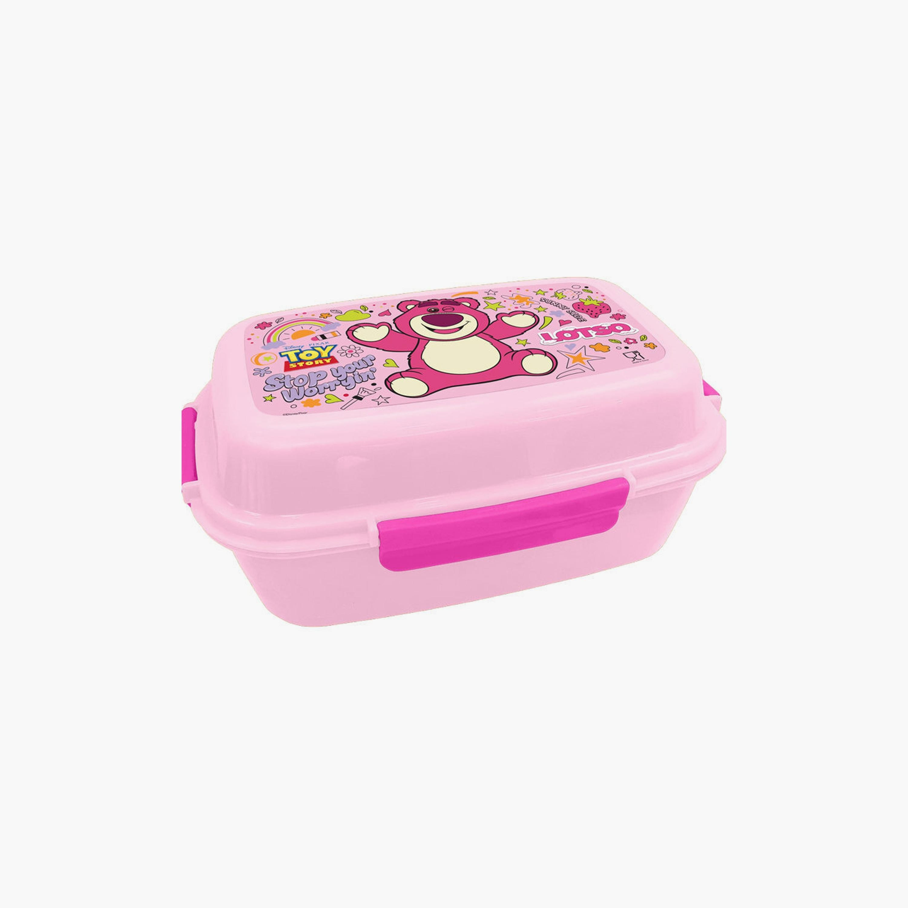 Lotso Printed Lunch Box with 4 Trays - Pink-school-lunchessentials-lunchboxes-image-1
