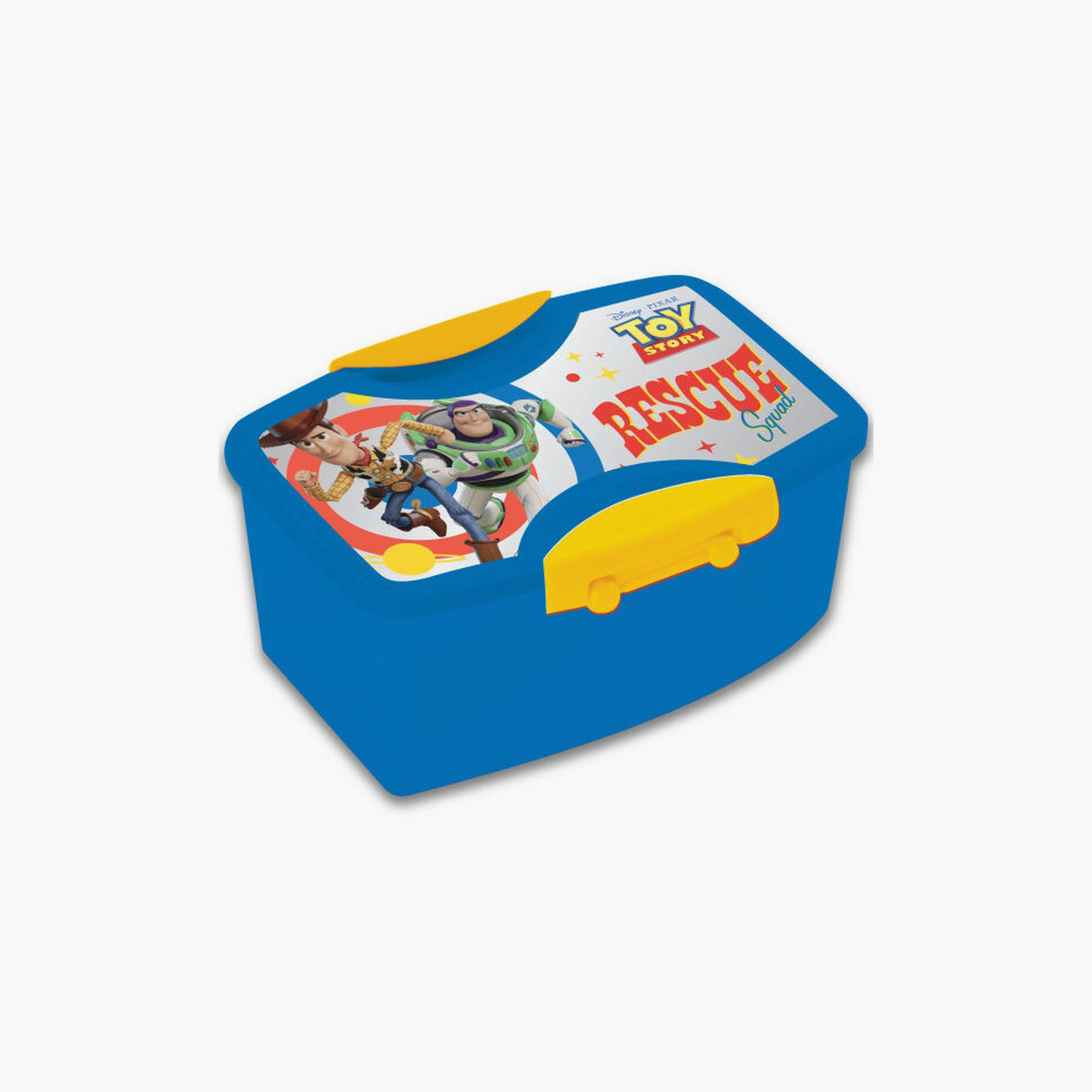 Disney Printed Lunch Box with Fork and Spoon - Toy Story - Blue-school-lunchessentials-lunchboxes-image-1