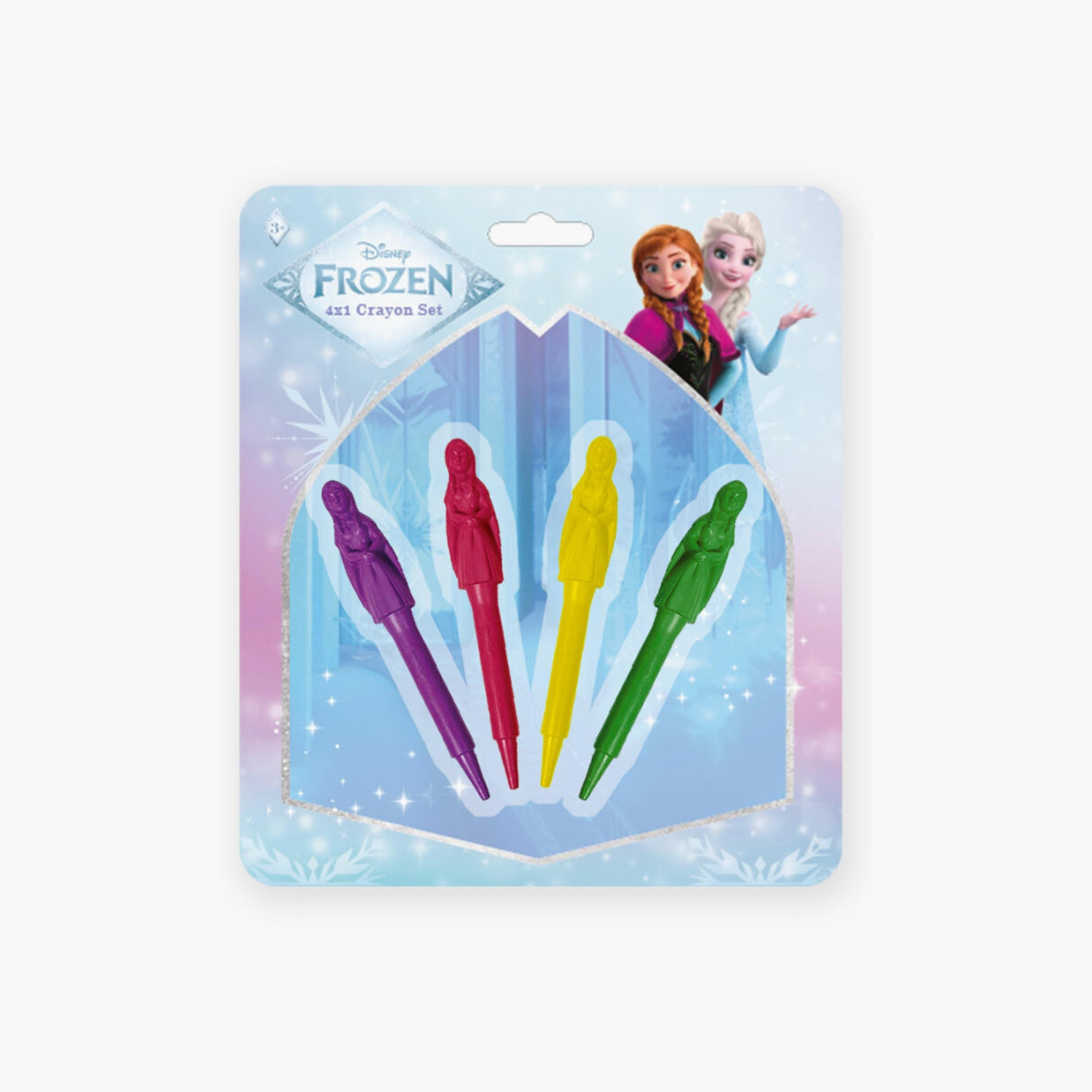 Disney 4-Piece Printed Crayon Colour Set - Frozen - Multicolour-school-stationery-accessories-image-1