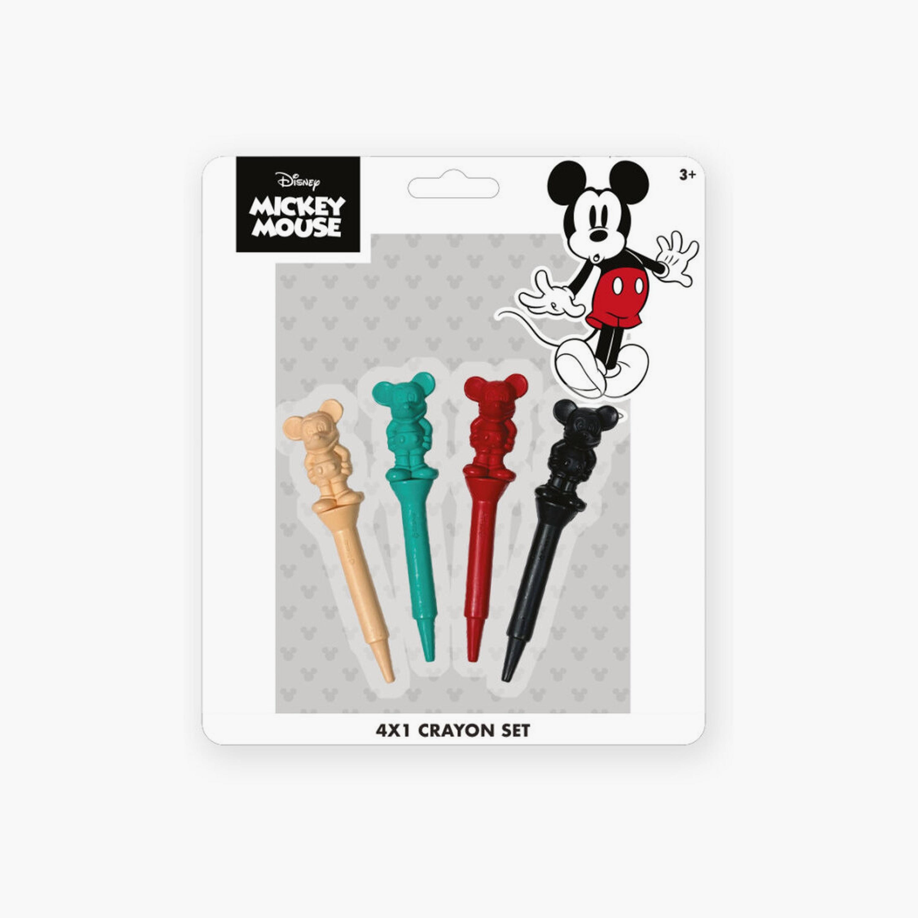 Disney 4-Piece Printed Crayon Colour Set - Mickey - Multicolour-school-stationery-accessories-image-1