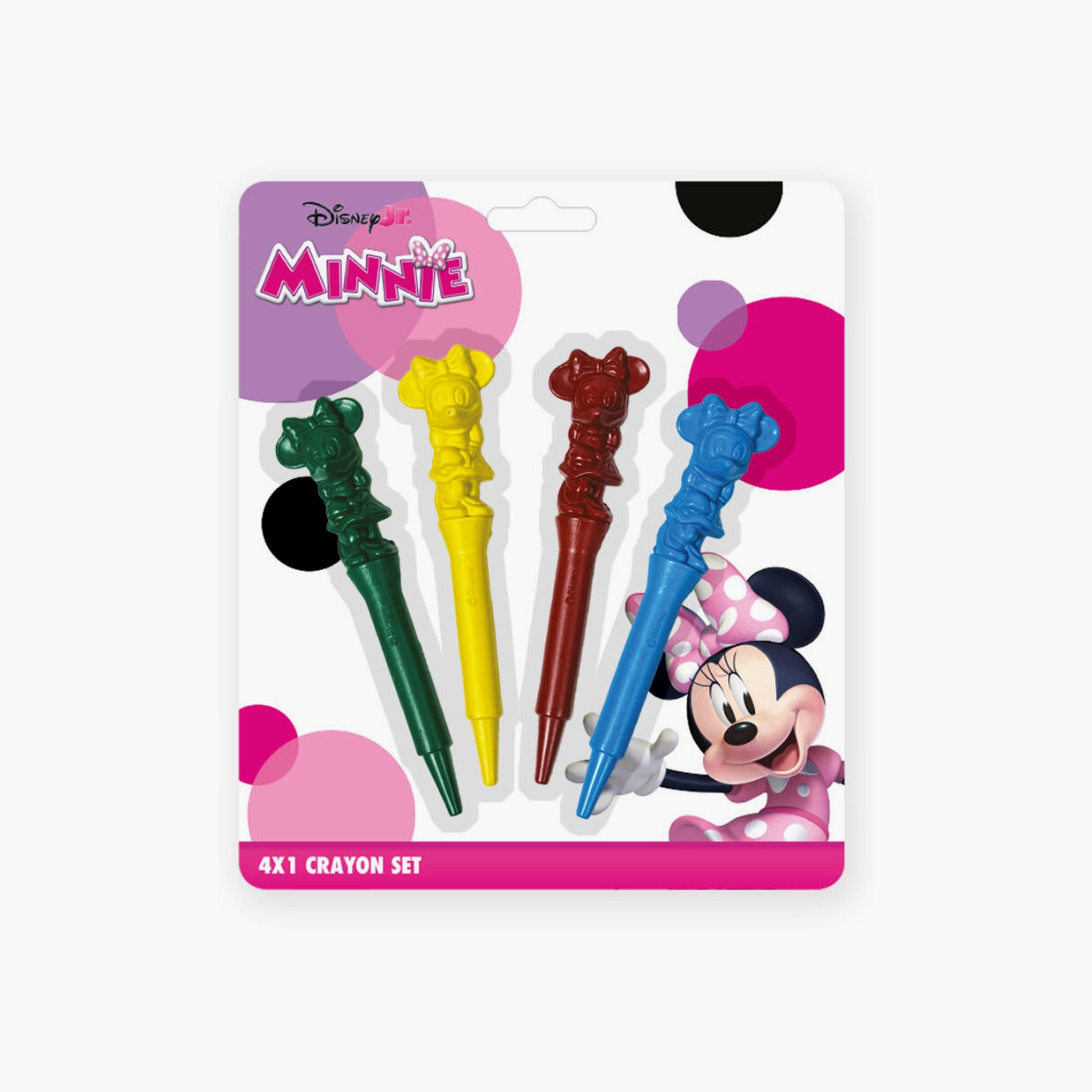 Disney 4-Piece Printed Crayon Colour Set - Minnie - Multicolour-school-stationery-accessories-image-1