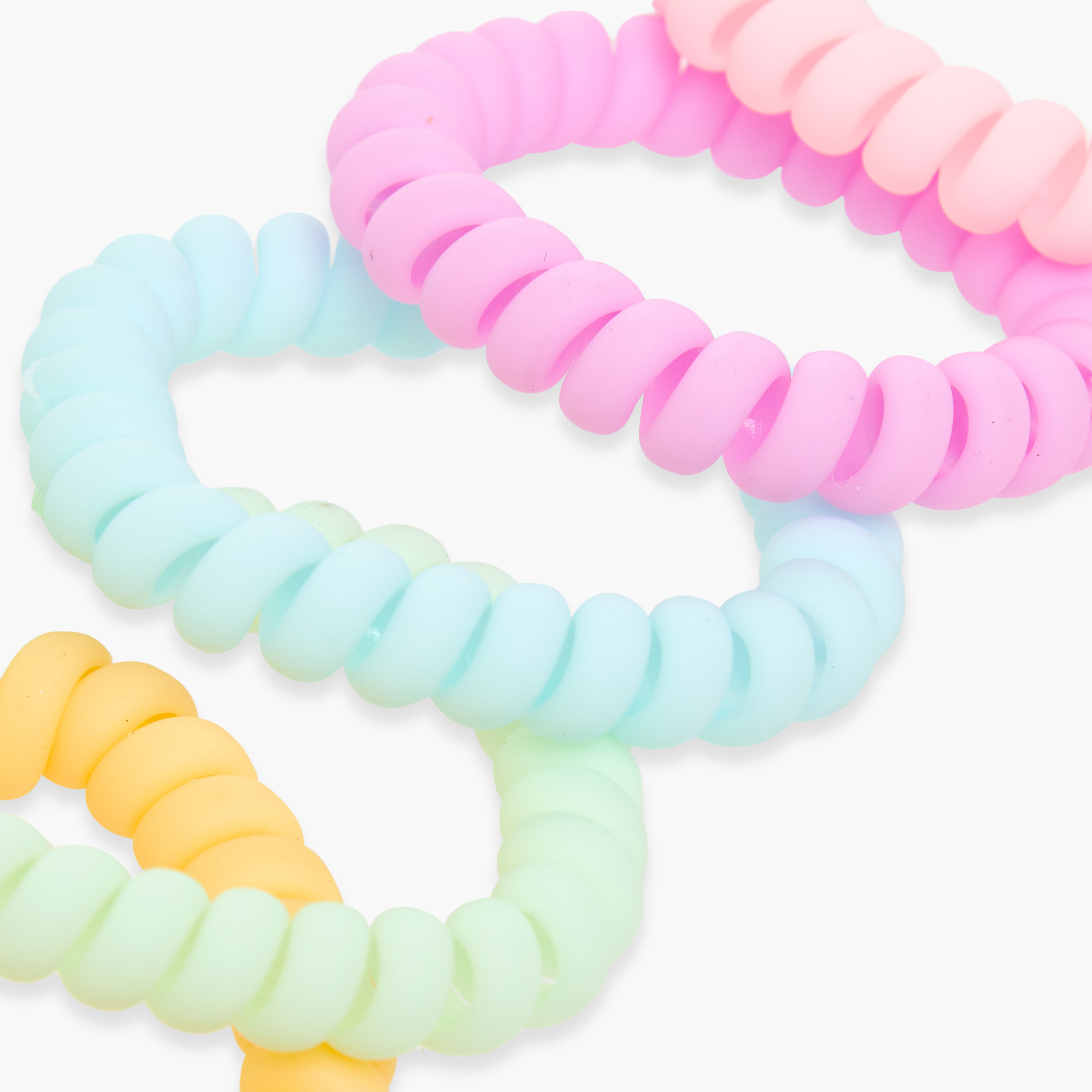 Charmz Girls Hair Tie with Spiral Pattern - Plastic - Set of 5-girls-accessories-hairaccessories-image-3