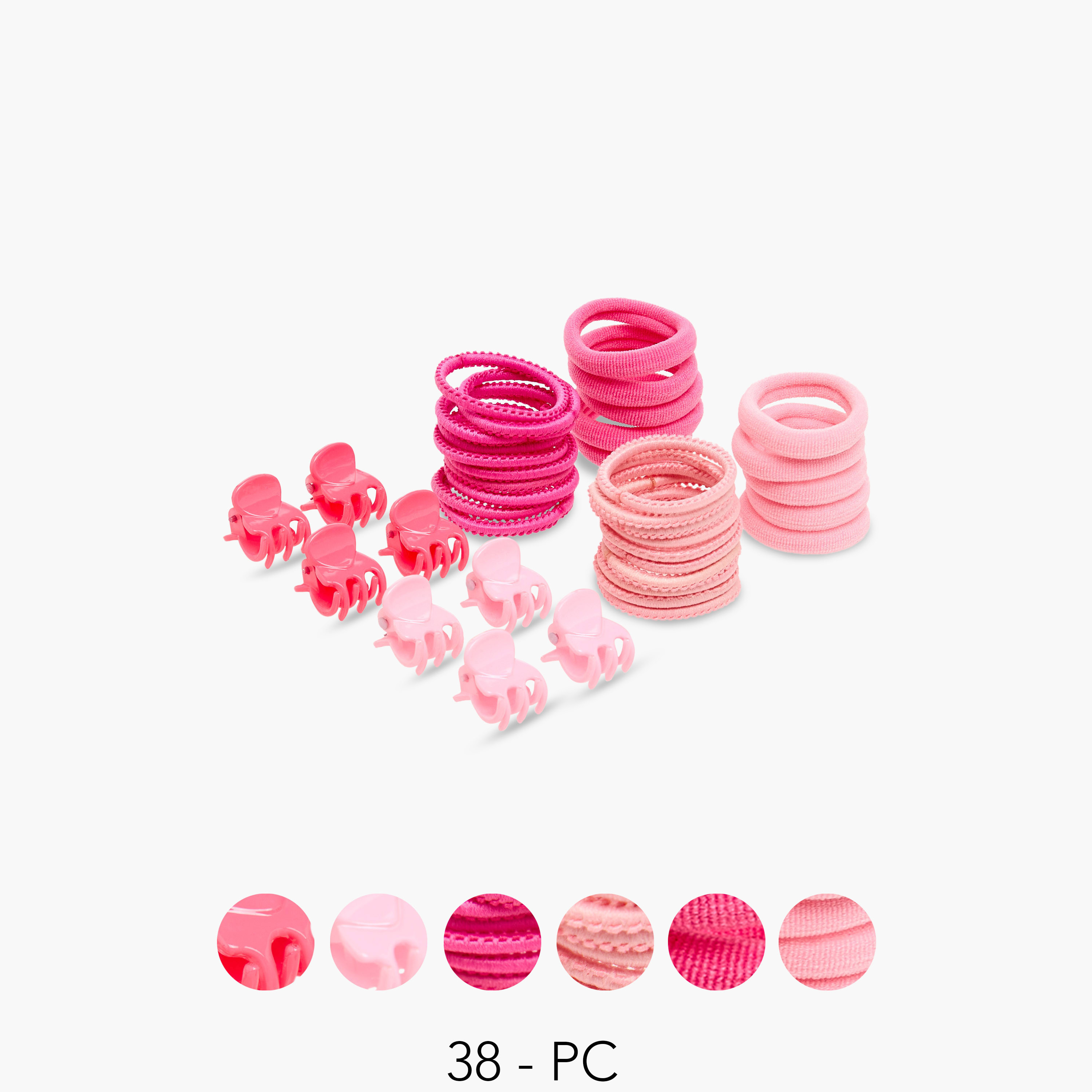 ربطات ومشابك شعر بلاستيك للبنات من تشارمز - طقم 38 قطعة-girls-accessories-hairaccessories-image-1