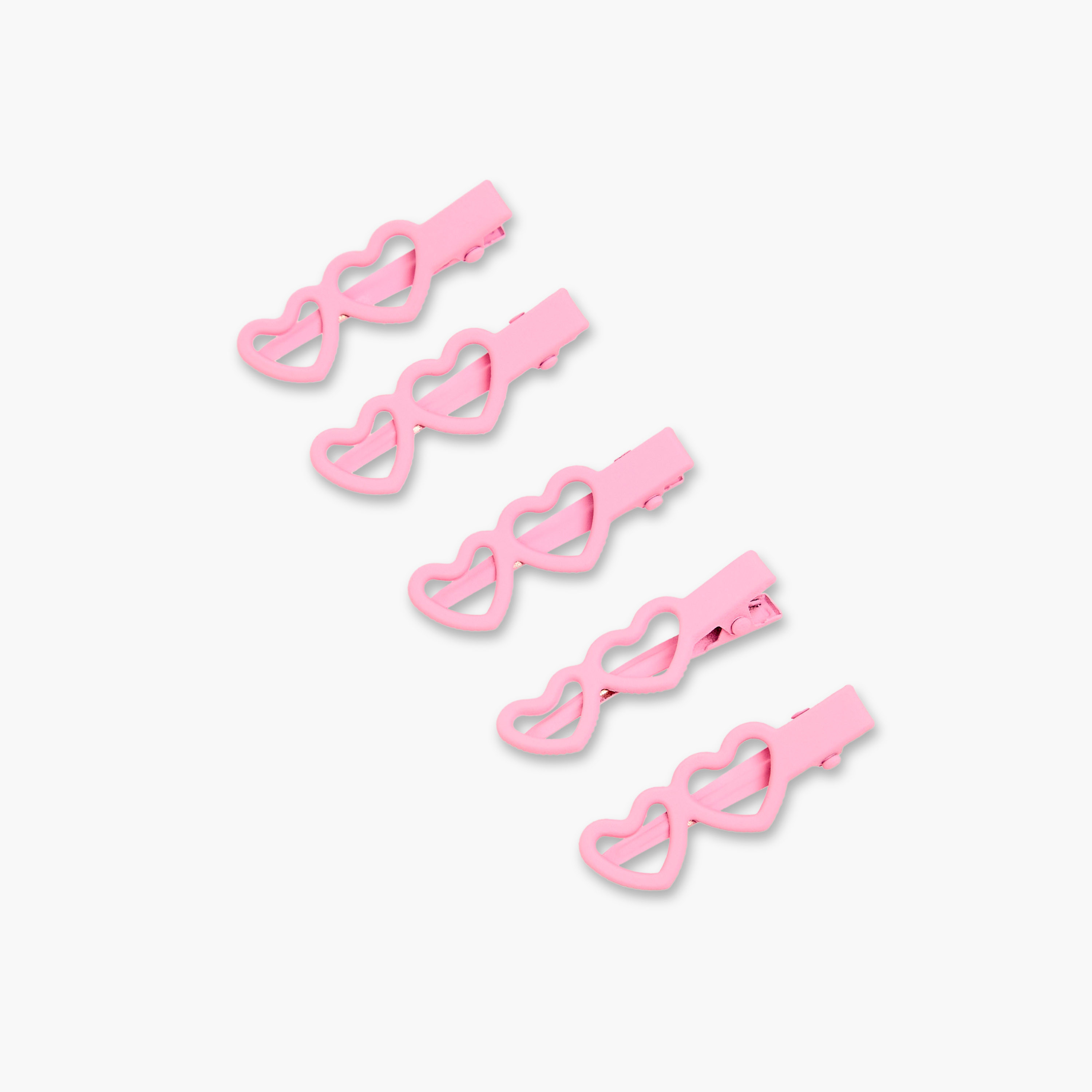 مشبك شعر بتزيينات قلوب للبنات من تشارمز - طقم من 5 قطع-girls-accessories-hairaccessories-image-3