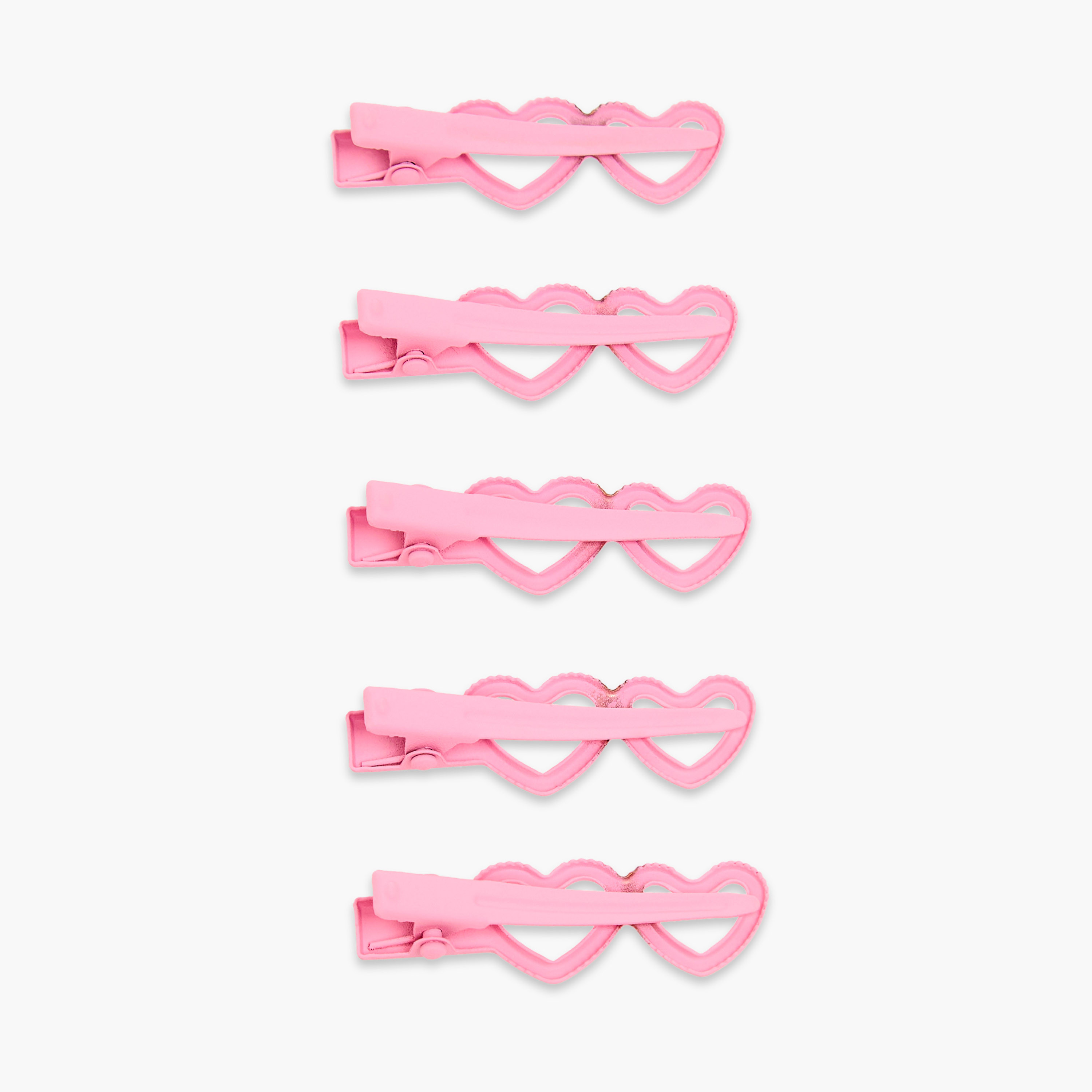 مشبك شعر بتزيينات قلوب للبنات من تشارمز - طقم من 5 قطع-girls-accessories-hairaccessories-image-4