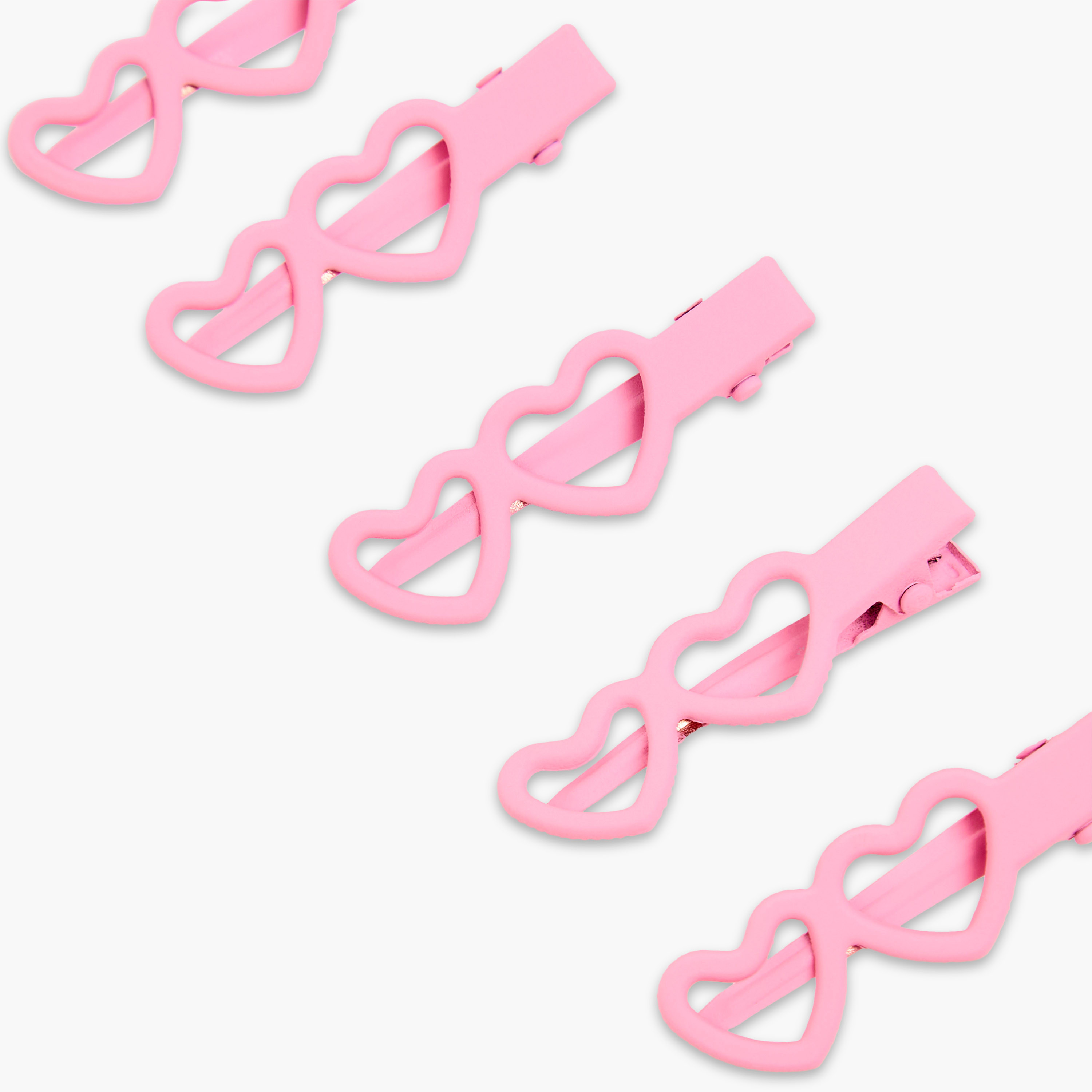 مشبك شعر بتزيينات قلوب للبنات من تشارمز - طقم من 5 قطع-girls-accessories-hairaccessories-image-5