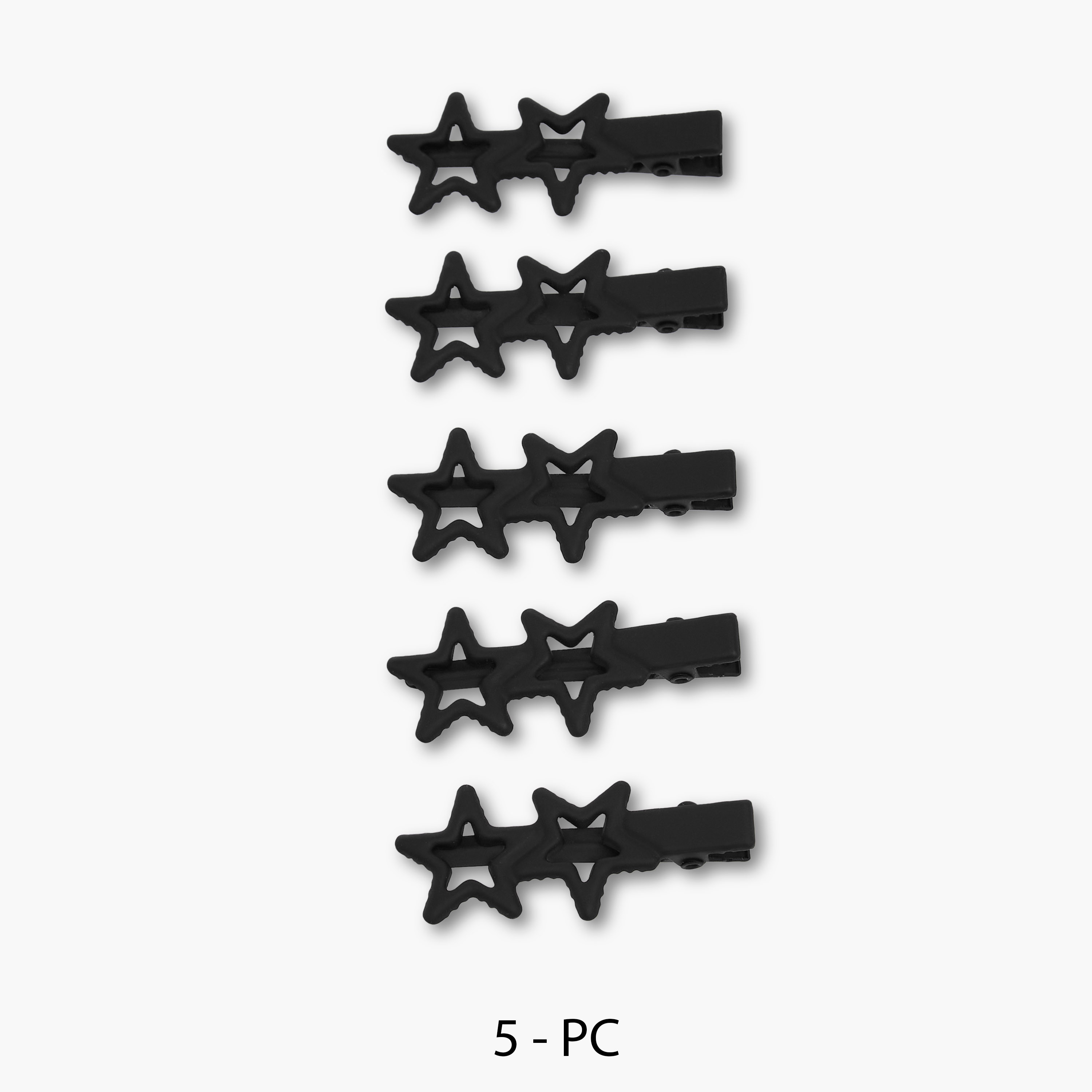 Charmz Girls Hair Clip with Star Accent - Plastic - Set of 5-girls-accessories-hairaccessories-image-1