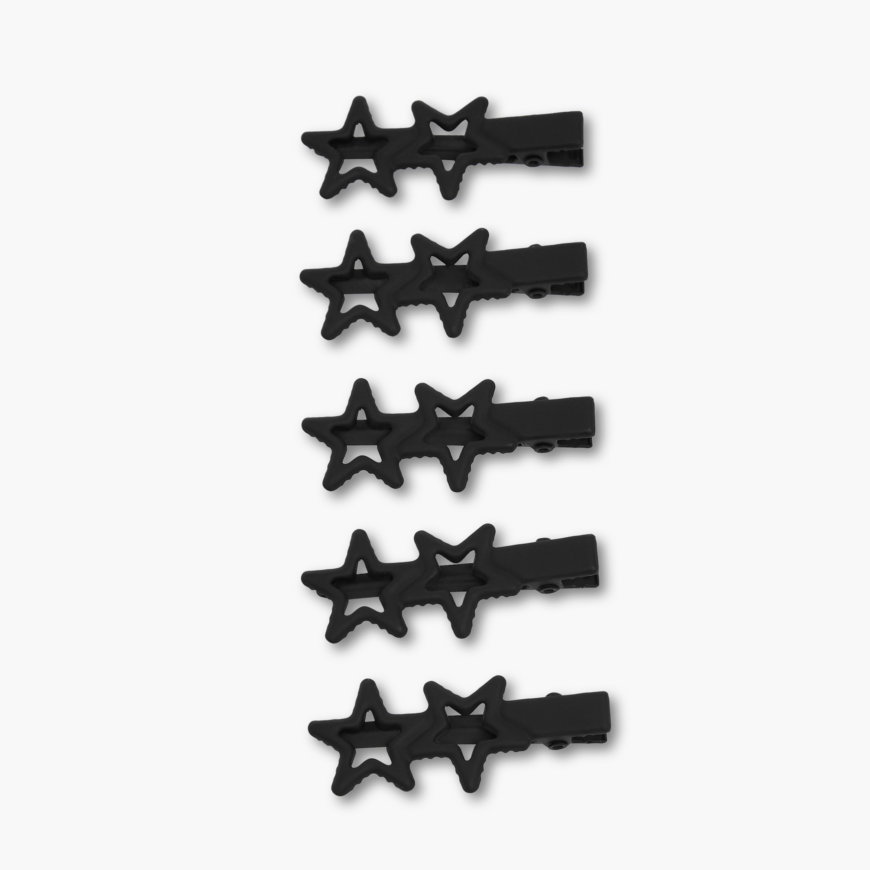 Charmz Girls Hair Clip with Star Accent - Plastic - Set of 5-girls-accessories-hairaccessories-image-2