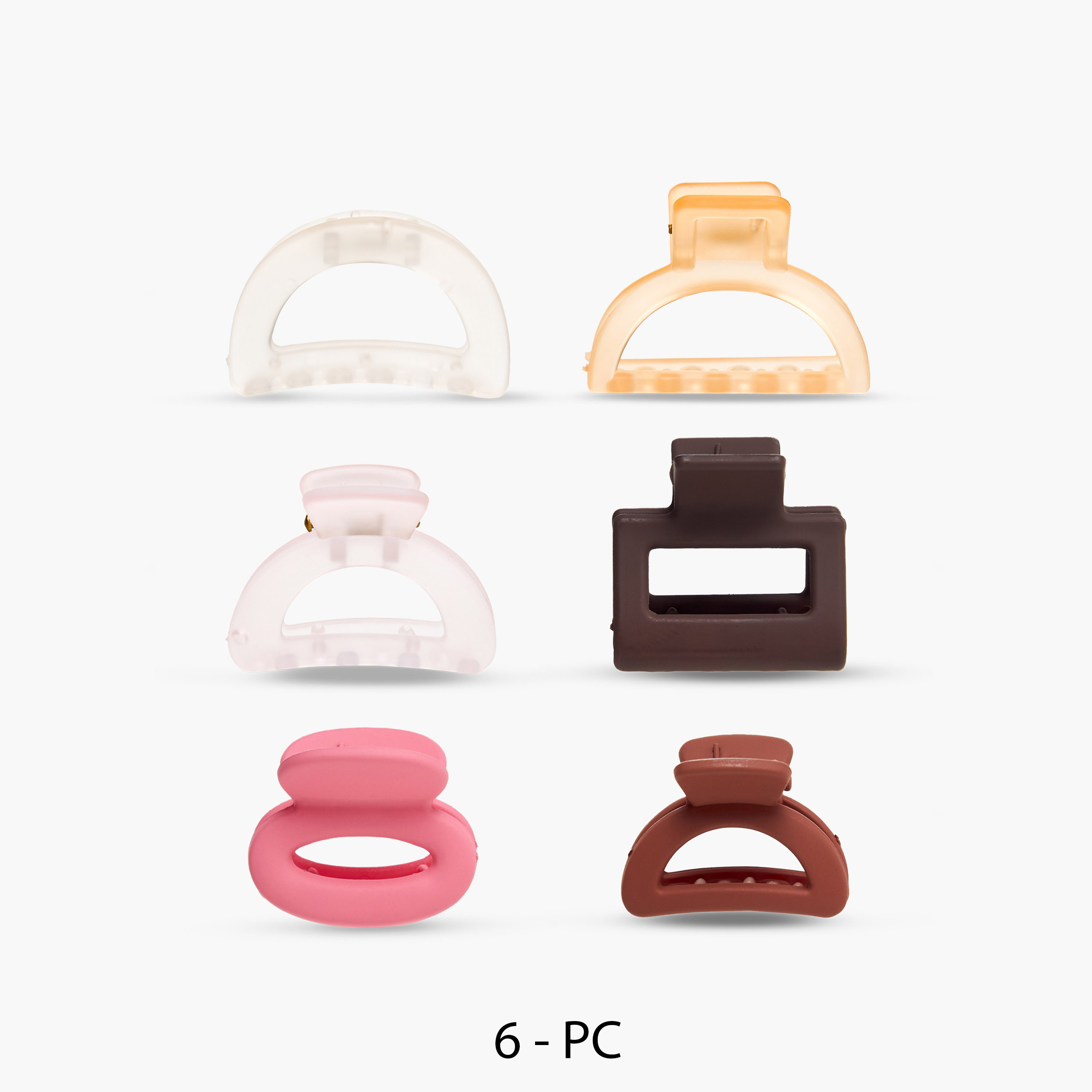 Charmz Girls Claw Hair Clamp- Plastic - Set of 6-girls-accessories-hairaccessories-image-1
