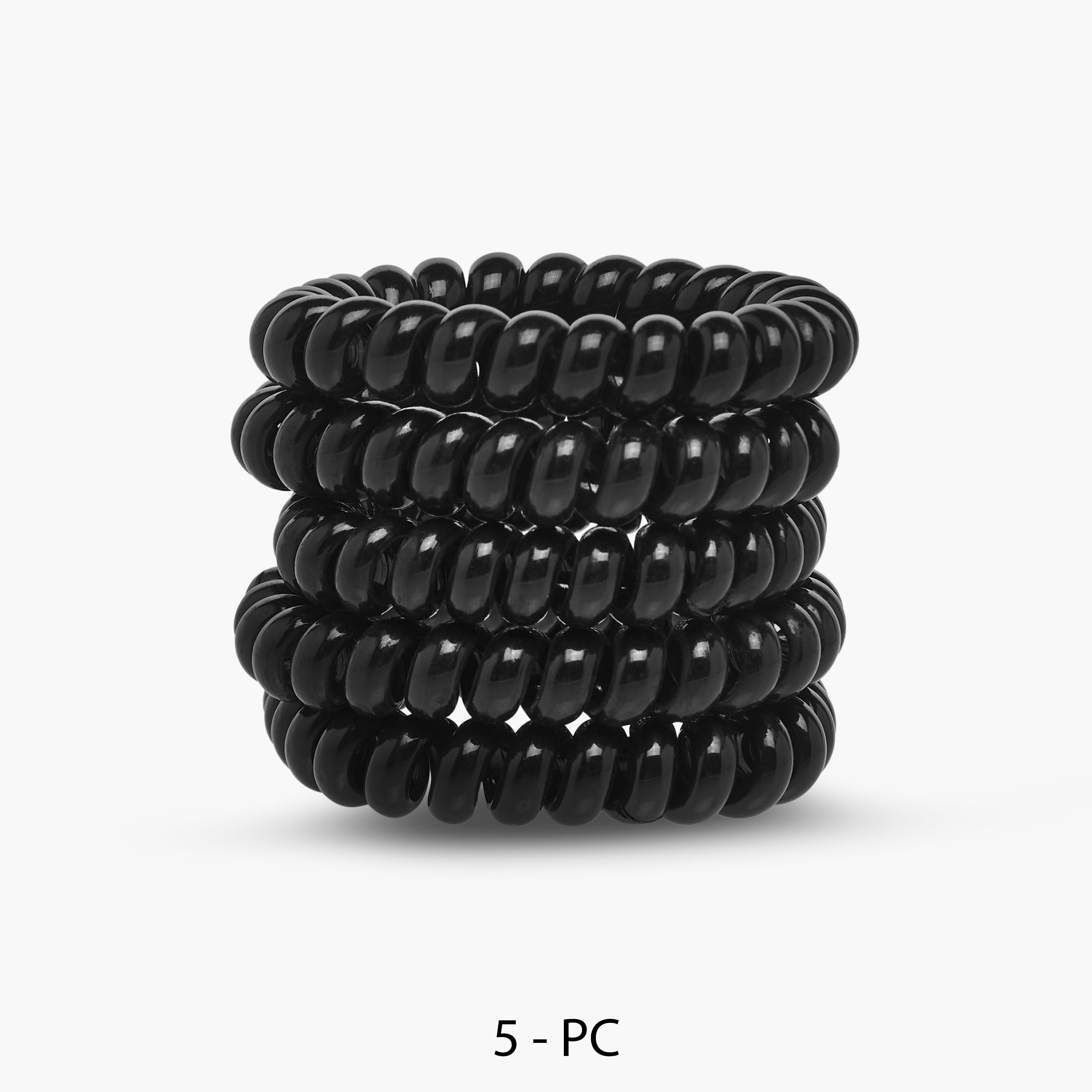 Charmz Girls Hair Tie with Spiral Shape - Set of 5-girls-accessories-hairaccessories-image-1