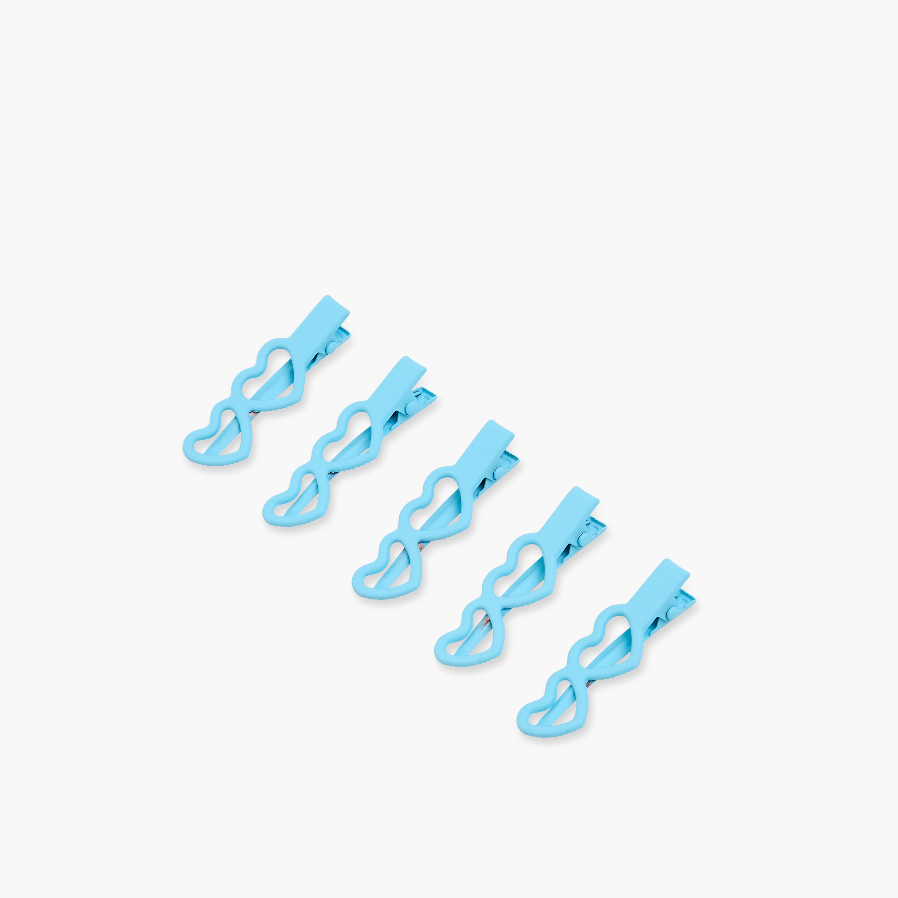 مشبك شعر بتزيينات قلوب للبنات من تشارمز - بلاستيك - طقم من 5 قطع-girls-accessories-hairaccessories-image-2