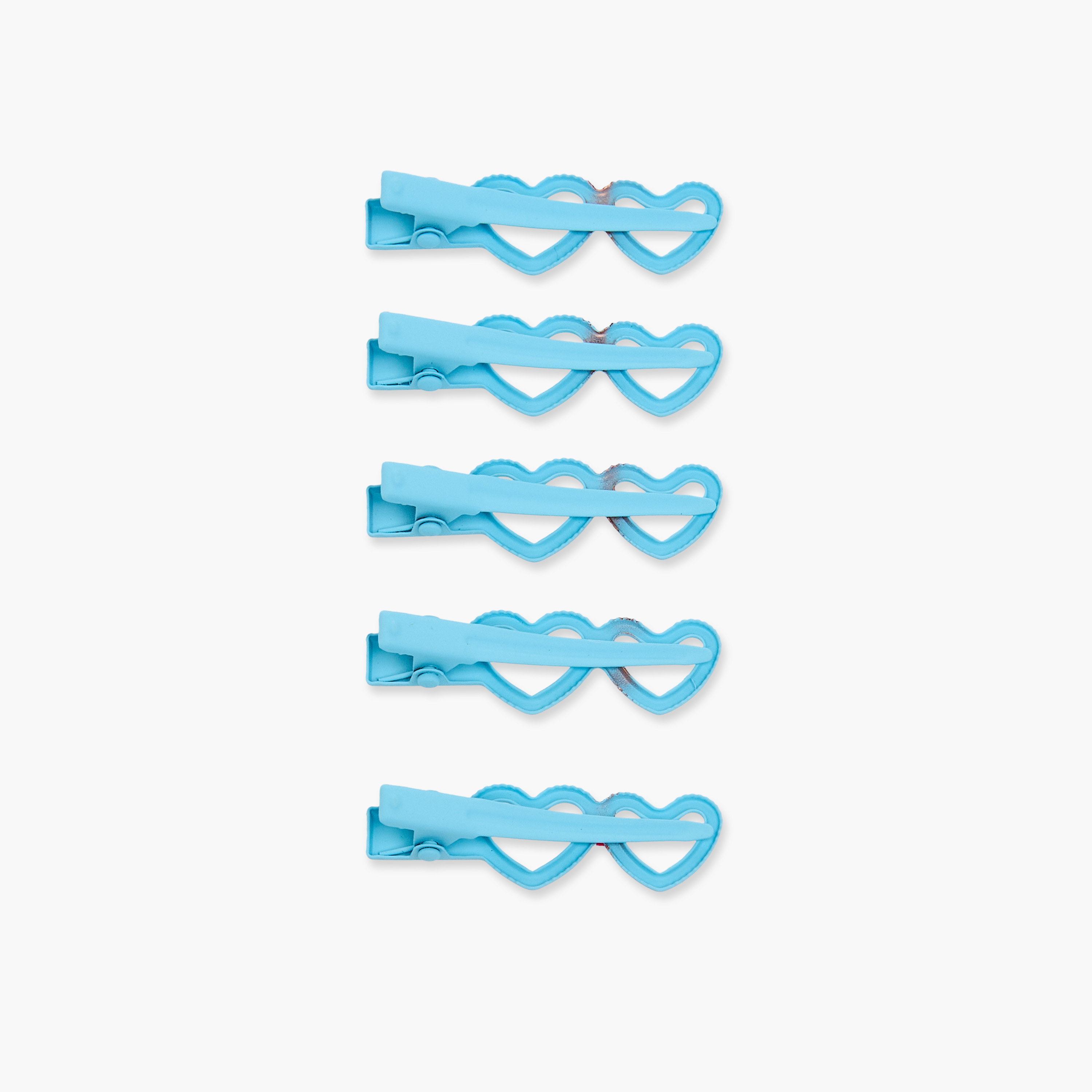 مشبك شعر بتزيينات قلوب للبنات من تشارمز - بلاستيك - طقم من 5 قطع-girls-accessories-hairaccessories-image-4