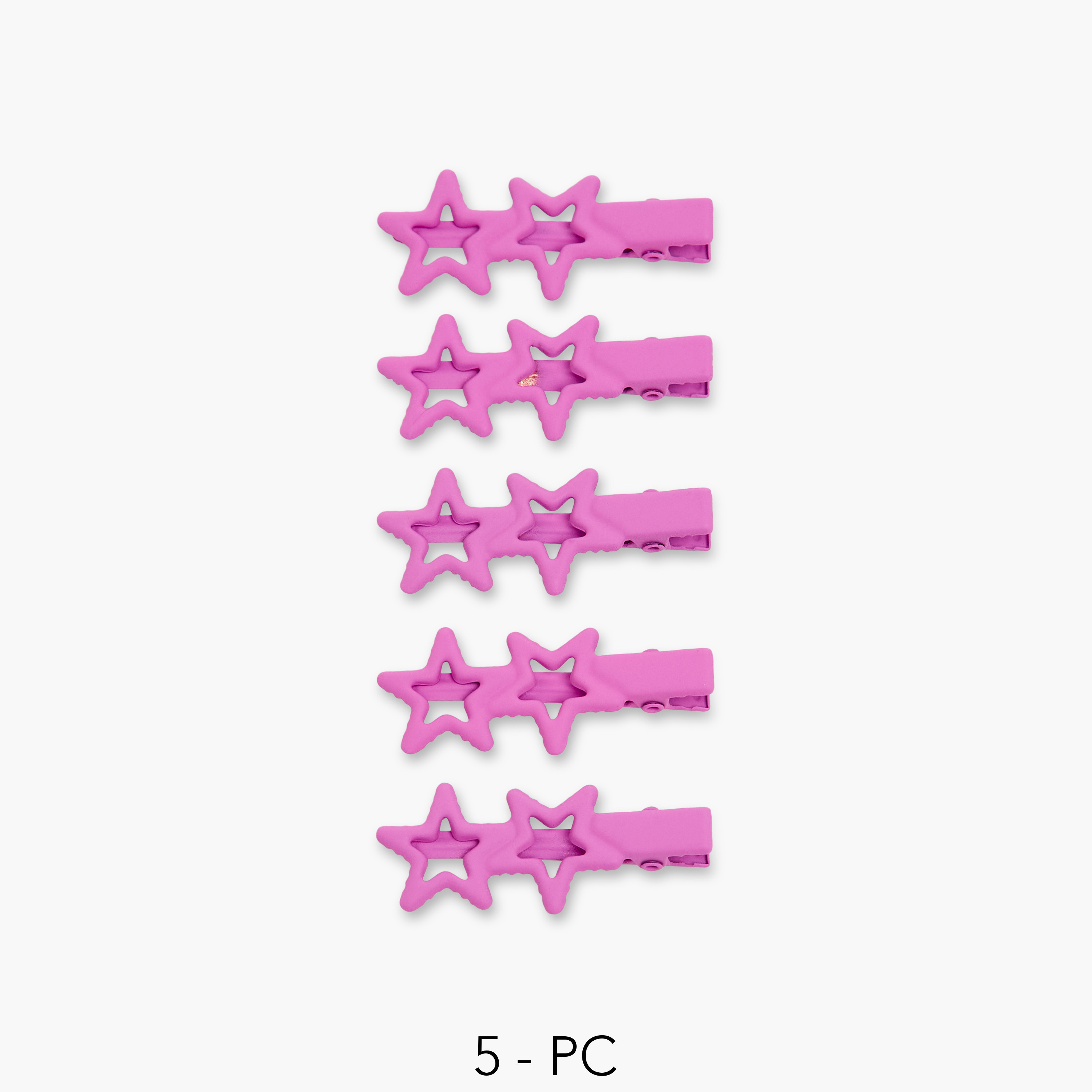 Charmz Girls Hair Clip with Star Accent - Plastic - Set of 5-girls-accessories-hairaccessories-image-1