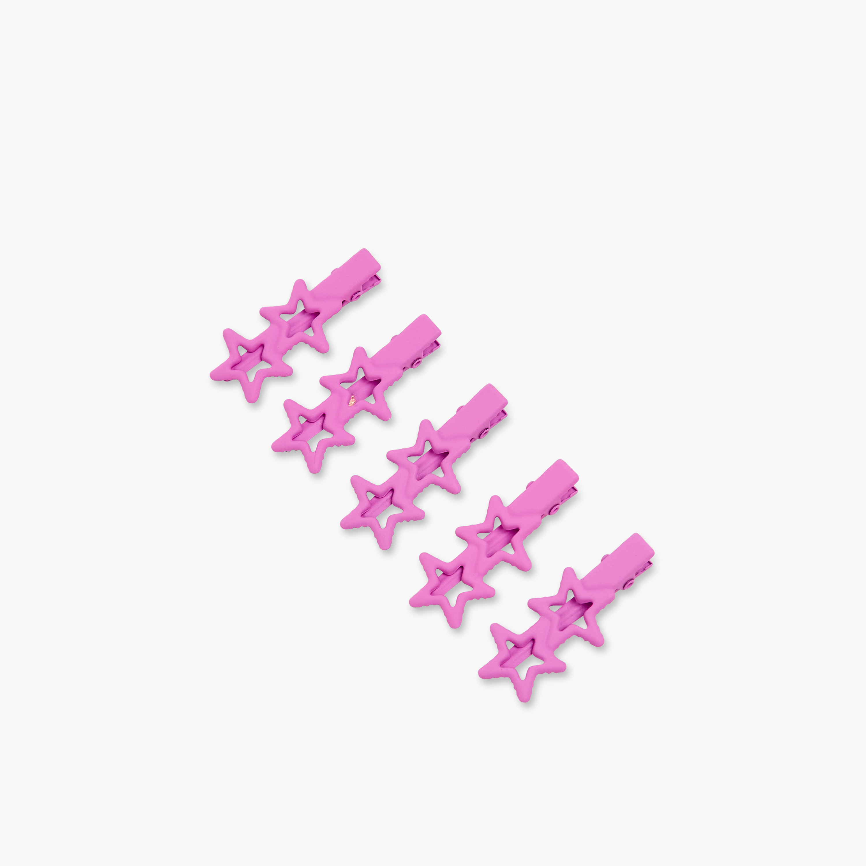 Charmz Girls Hair Clip with Star Accent - Plastic - Set of 5-girls-accessories-hairaccessories-image-2