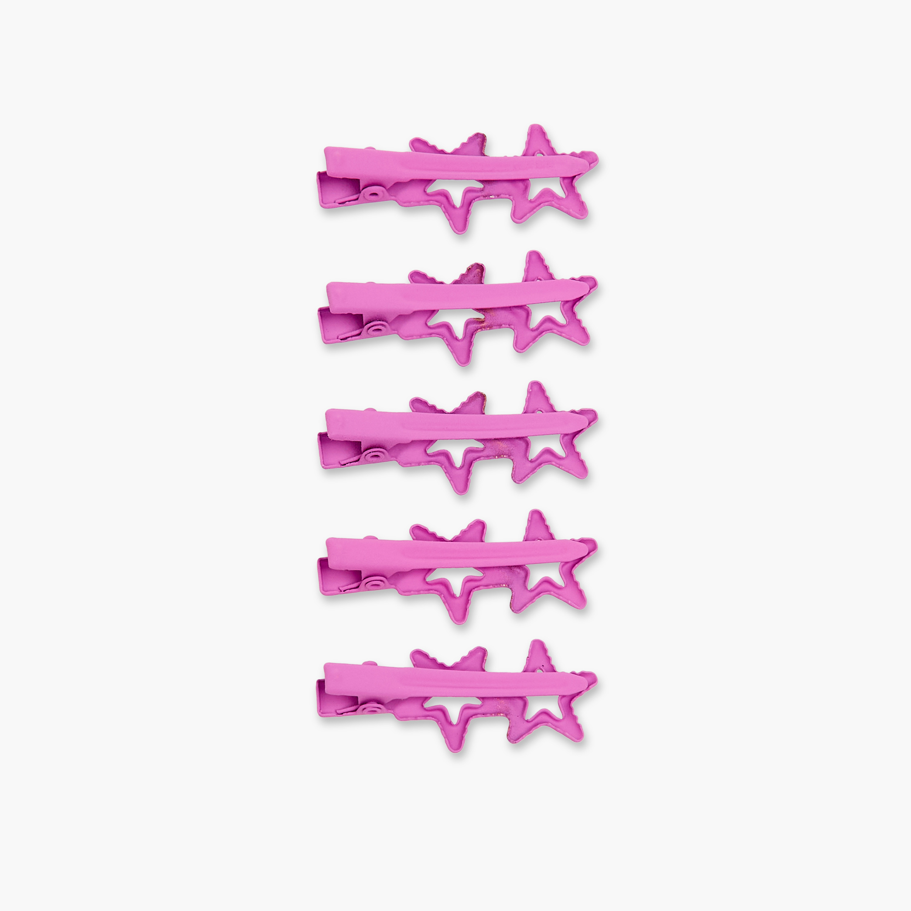 Charmz Girls Hair Clip with Star Accent - Plastic - Set of 5-girls-accessories-hairaccessories-image-4