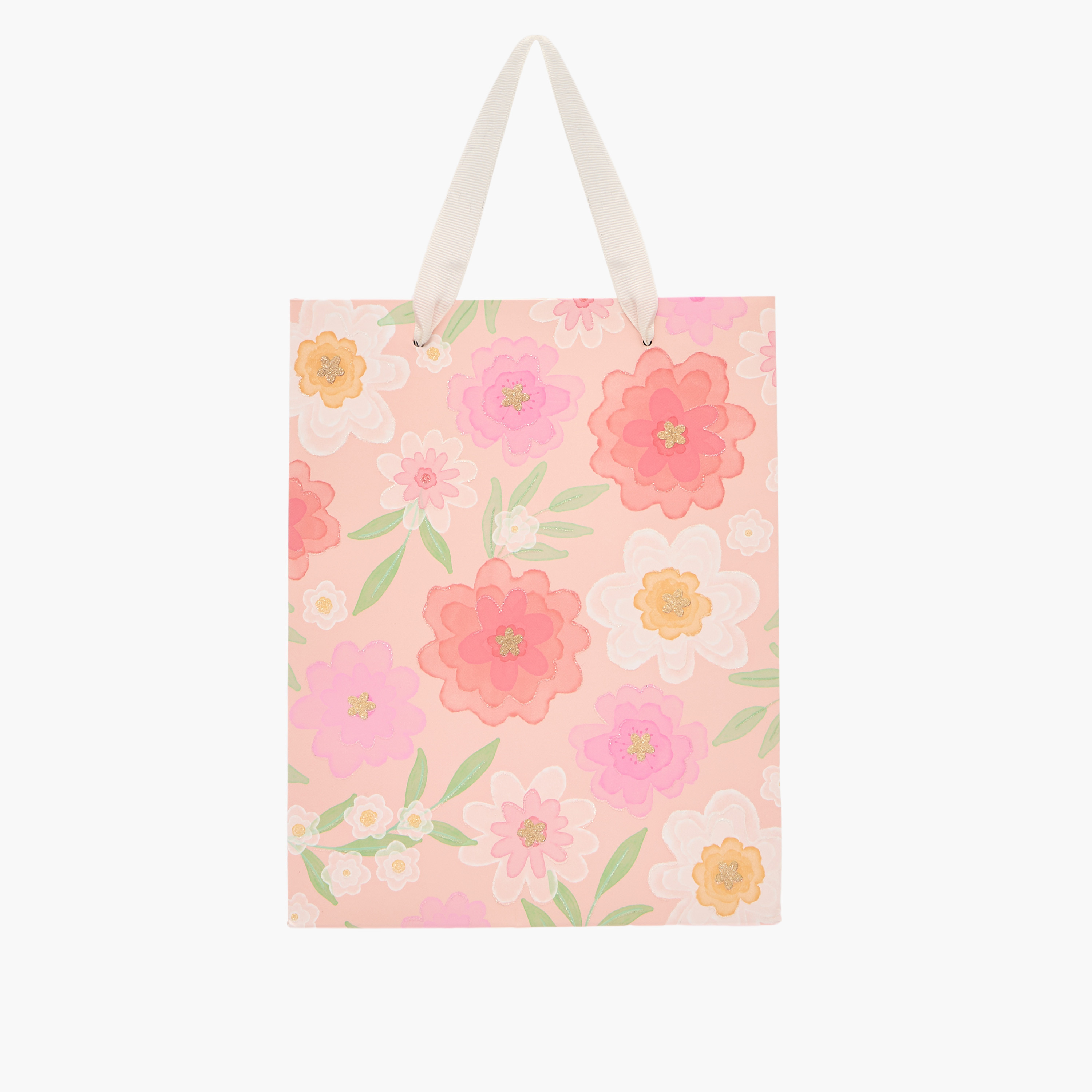 Floral Print Paper Gift Bag - Medium-household-giftingaccessories-giftings-image-1