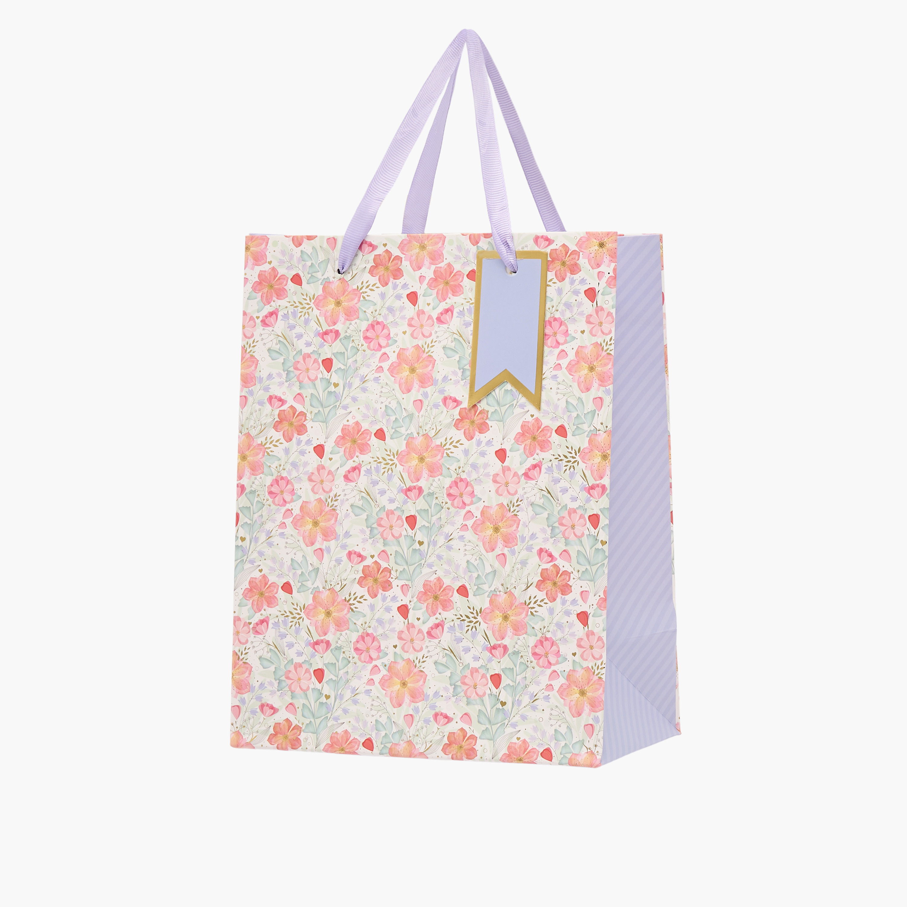 شنطة هدايا ورق بطبعات زهرية - متوسطة-household-giftingaccessories-giftings-image-2