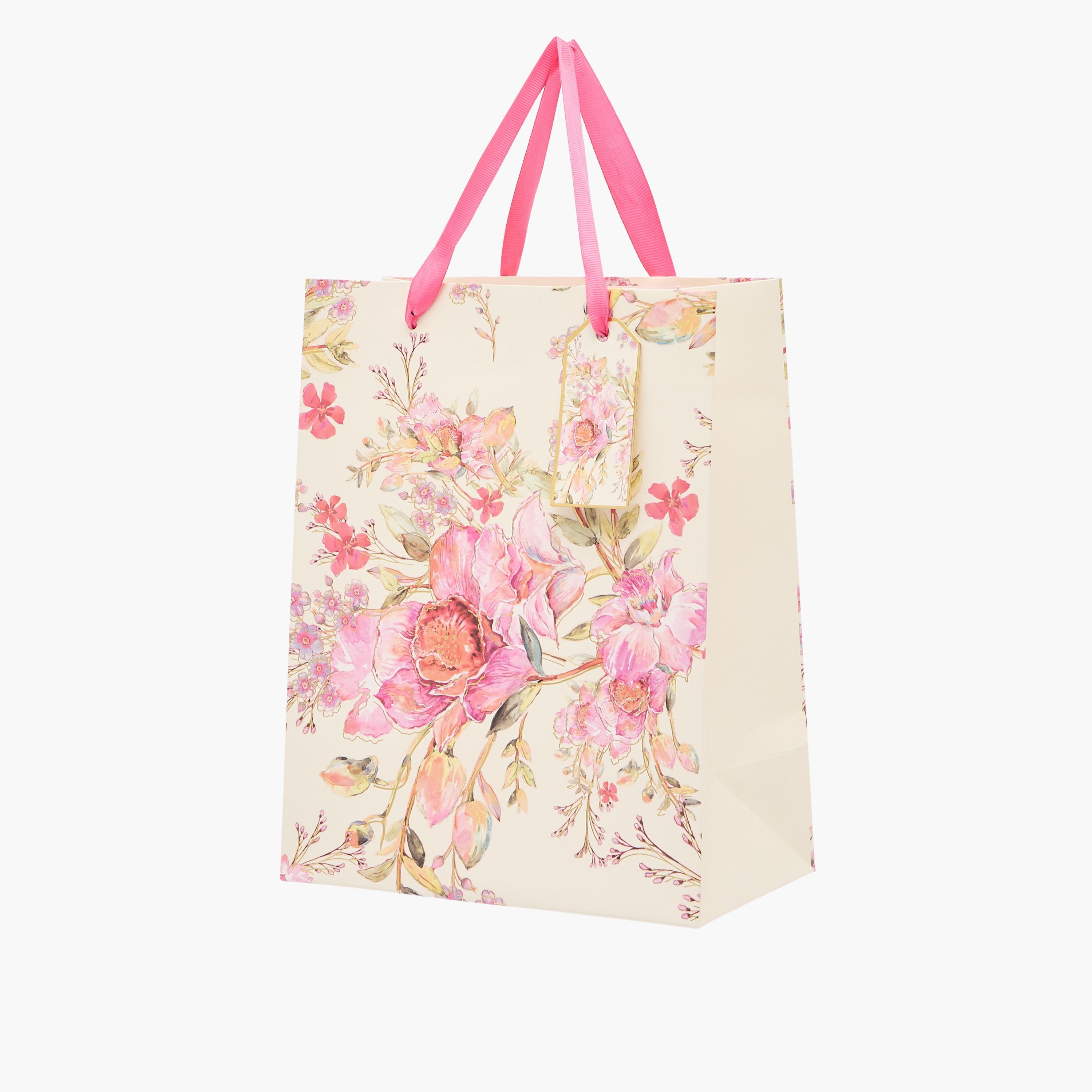 Floral Print Paper Gift Bag - Medium-household-giftingaccessories-giftings-image-2
