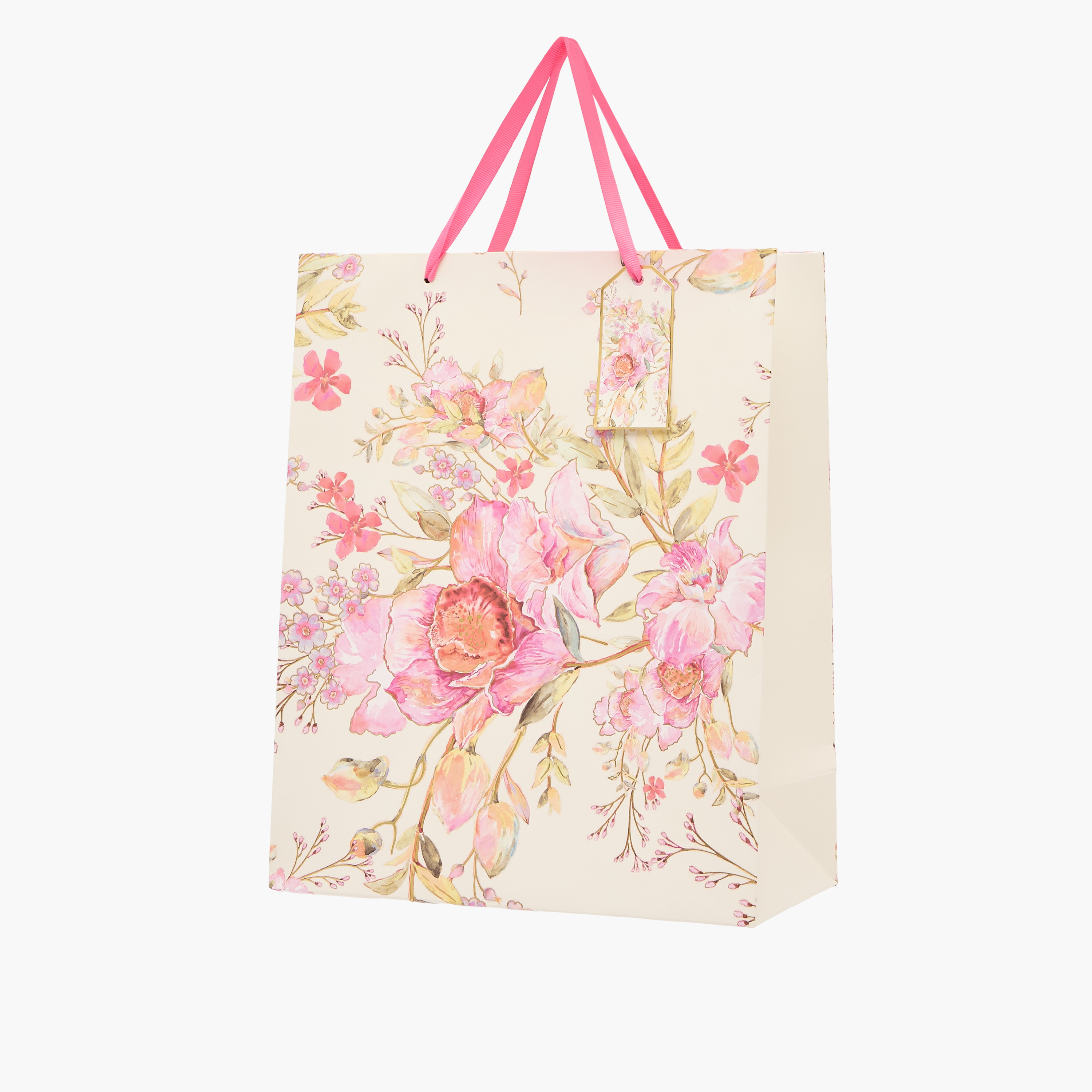Floral Print Paper Gift Bag - Large-household-giftingaccessories-giftings-image-2