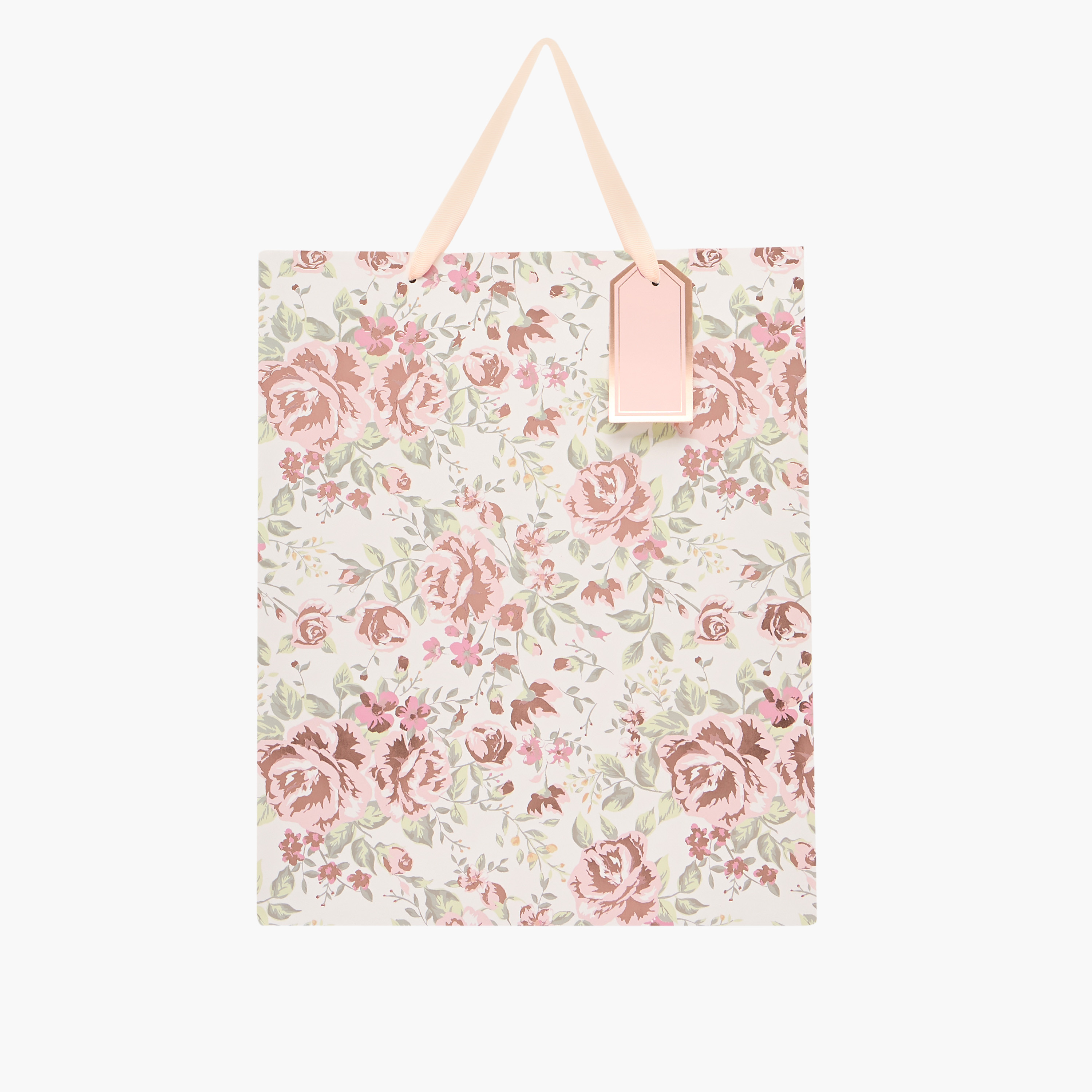 Floral Print Paper Gift Bag - Large-household-giftingaccessories-giftings-image-1