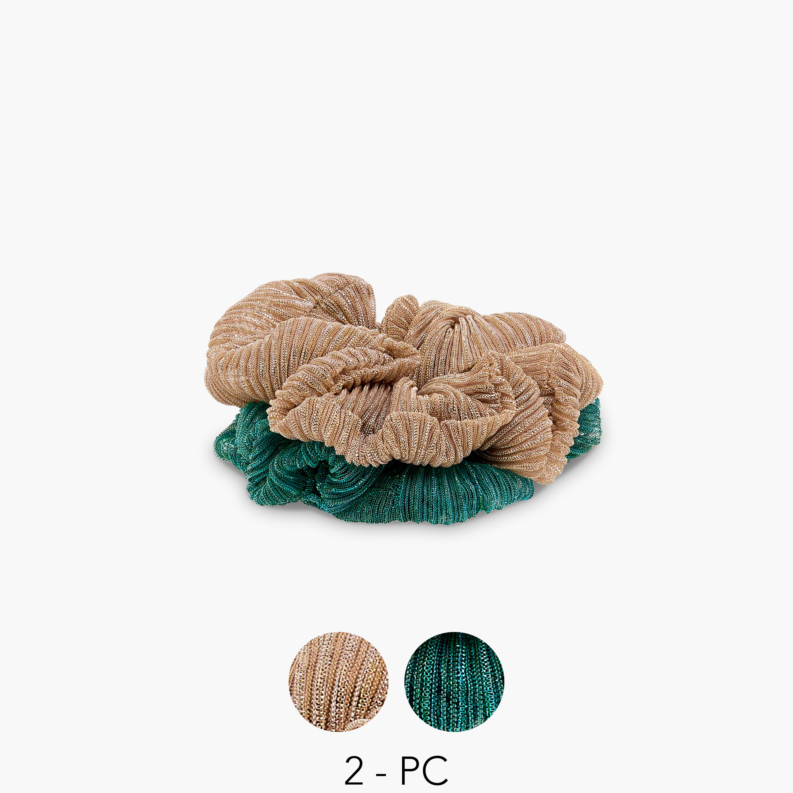 Charmz Girls Scrunchie with Glitter Detail - Plastic - Set of 2-girls-accessories-hairaccessories-image-1